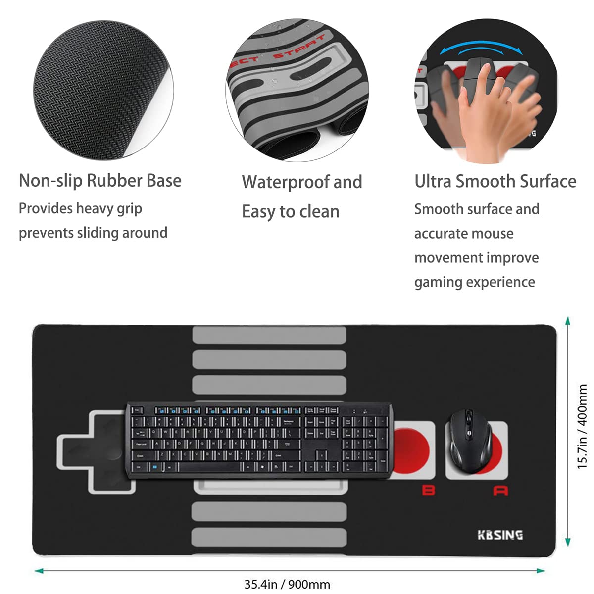 Premium Extended Gaming Mouse Pad - Large 35.5