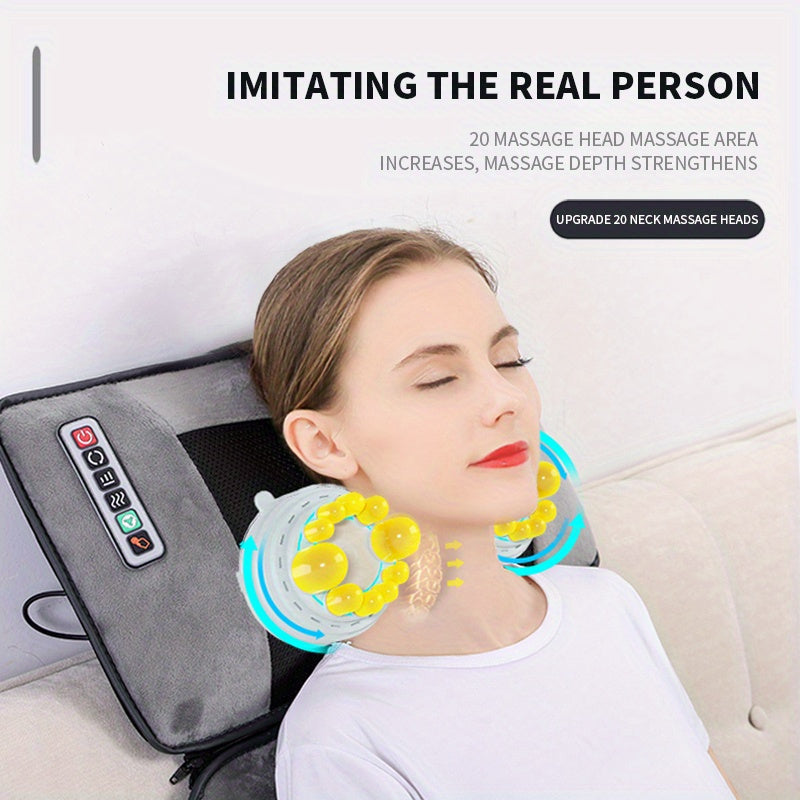 Mpow Full Body Massage Mattress with Neck Kneading - Shiatsu Massage Pad for Back, Shoulder & Leg Pain Relief - Perfect for Home, Office and Car Use