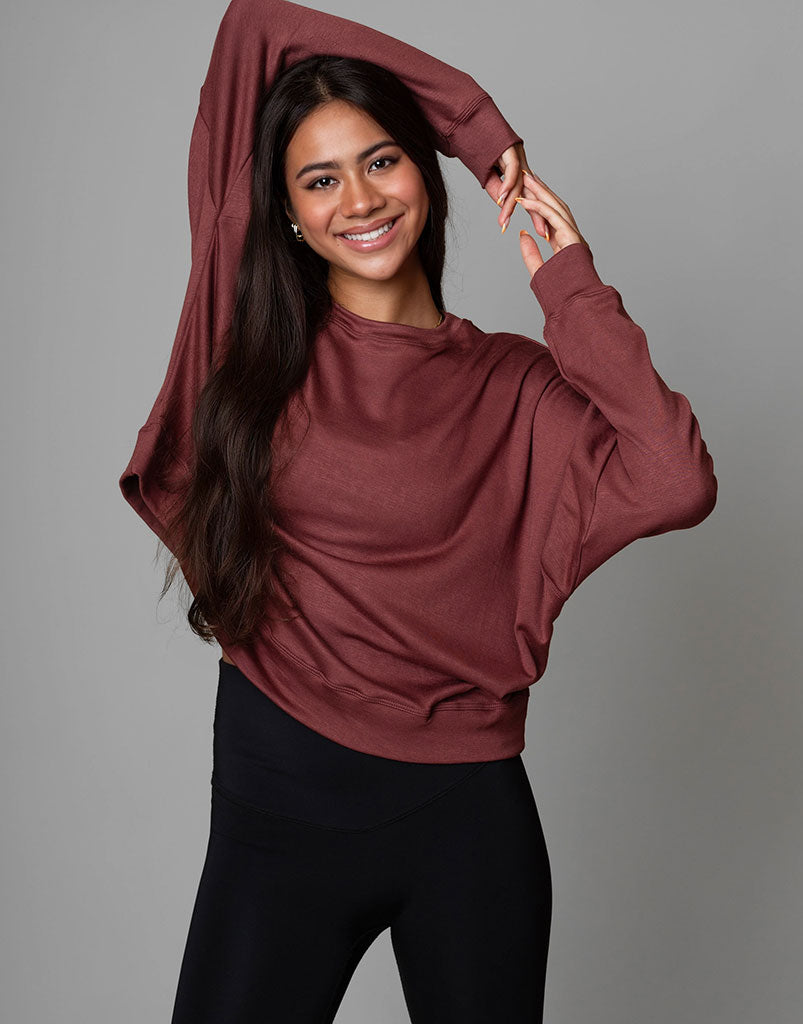 Cozy Weekend Pullover Sweater in Sienna Brown - Perfect for Casual Outings, Lounging & Fall Layering