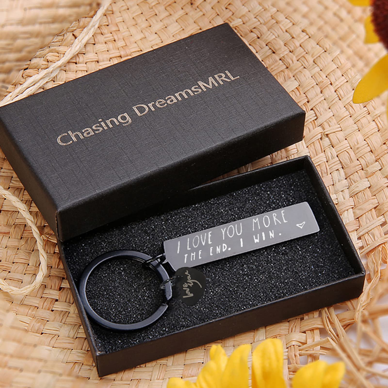 I Love You More Couple Keychain - Romantic Gifts for Boyfriend, Valentine's Day, Anniversary & Birthday - Perfect for Couples Matching Accessories & Everyday Carry