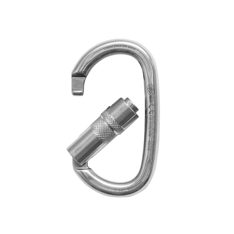 ANSI/NFPA Certified Stainless Steel 3-Stage Autoblock Carabiner - 27kN Strength for Climbing, Rescue & Industrial Safety | Heavy-Duty Oval Kong Ovalone