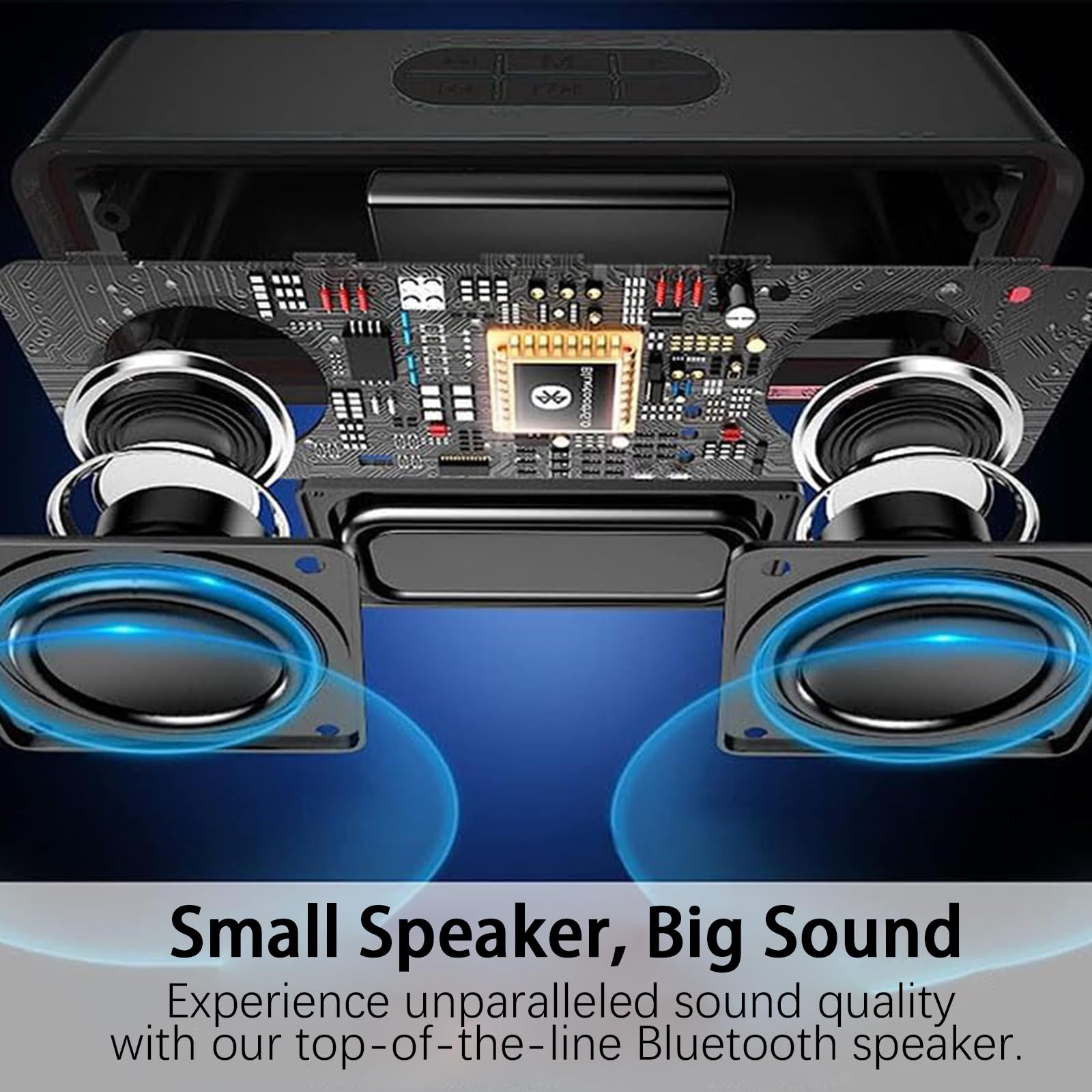 Portable Bluetooth Speaker Wireless with 5.0 Technology, 12H Playtime, 3D Stereo HiFi Bass - Perfect for Home, Travel, Outdoor Adventures & Parties
