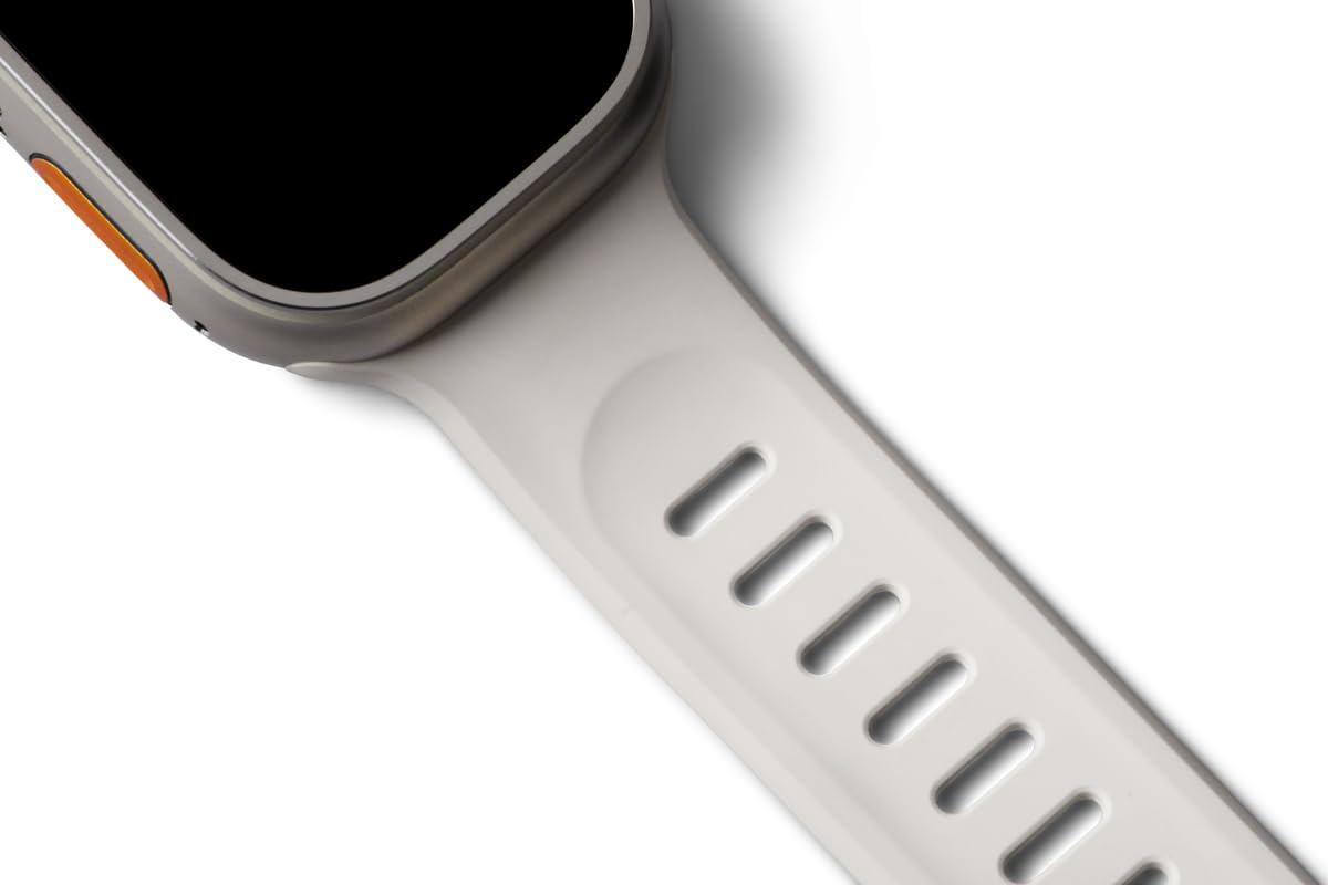 Bellroy Venture Watch Strap Large - Compatible with Apple Watch 42-49mm - Premium Leather Replacement Band - Chalk Color - Perfect for Outdoor Adventures & Everyday Wear