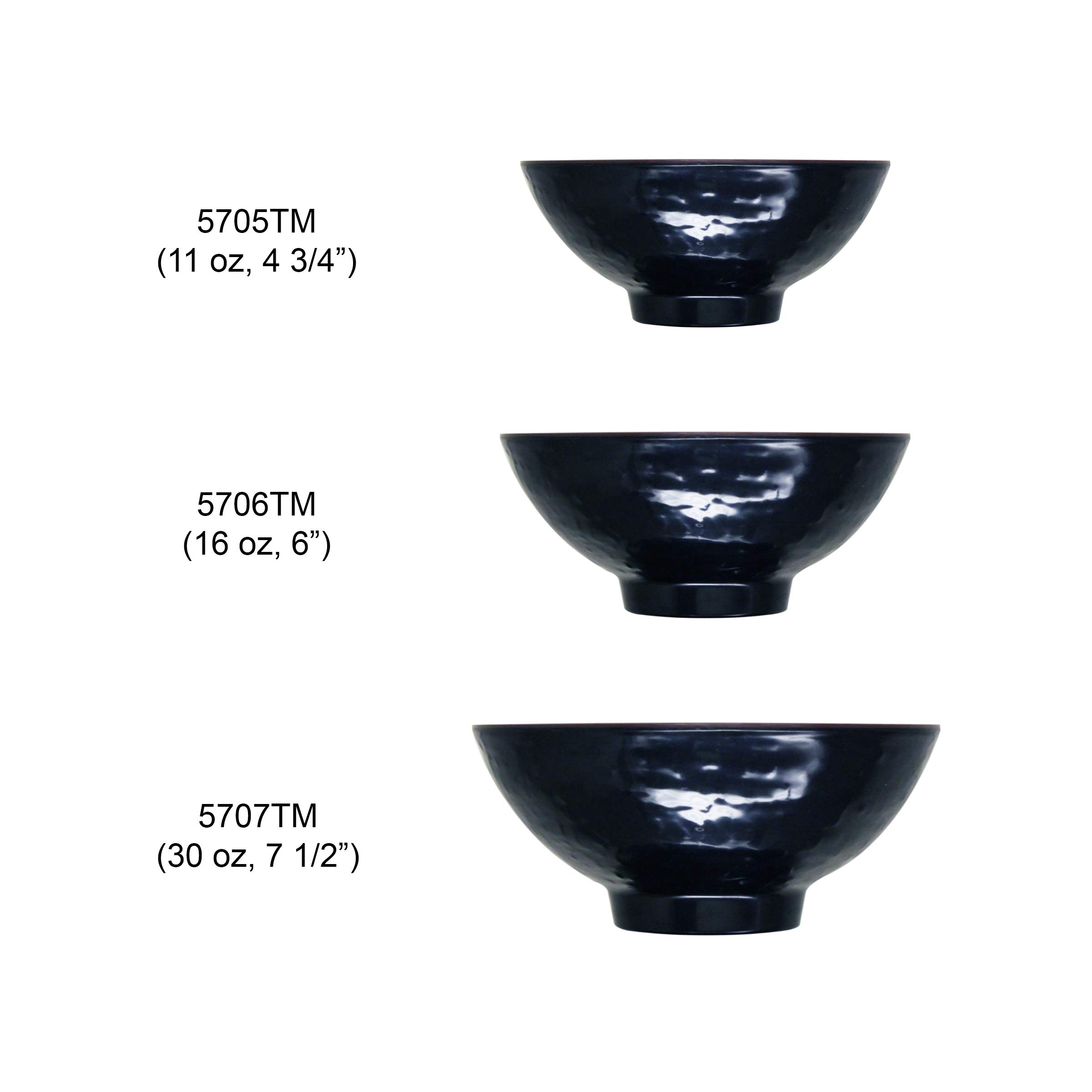 Thunder Group 16 oz Melamine Soup Bowls (6 Inch, Set of 12) - Durable & Lightweight Dinnerware for Restaurants, Picnics, and Outdoor Dining