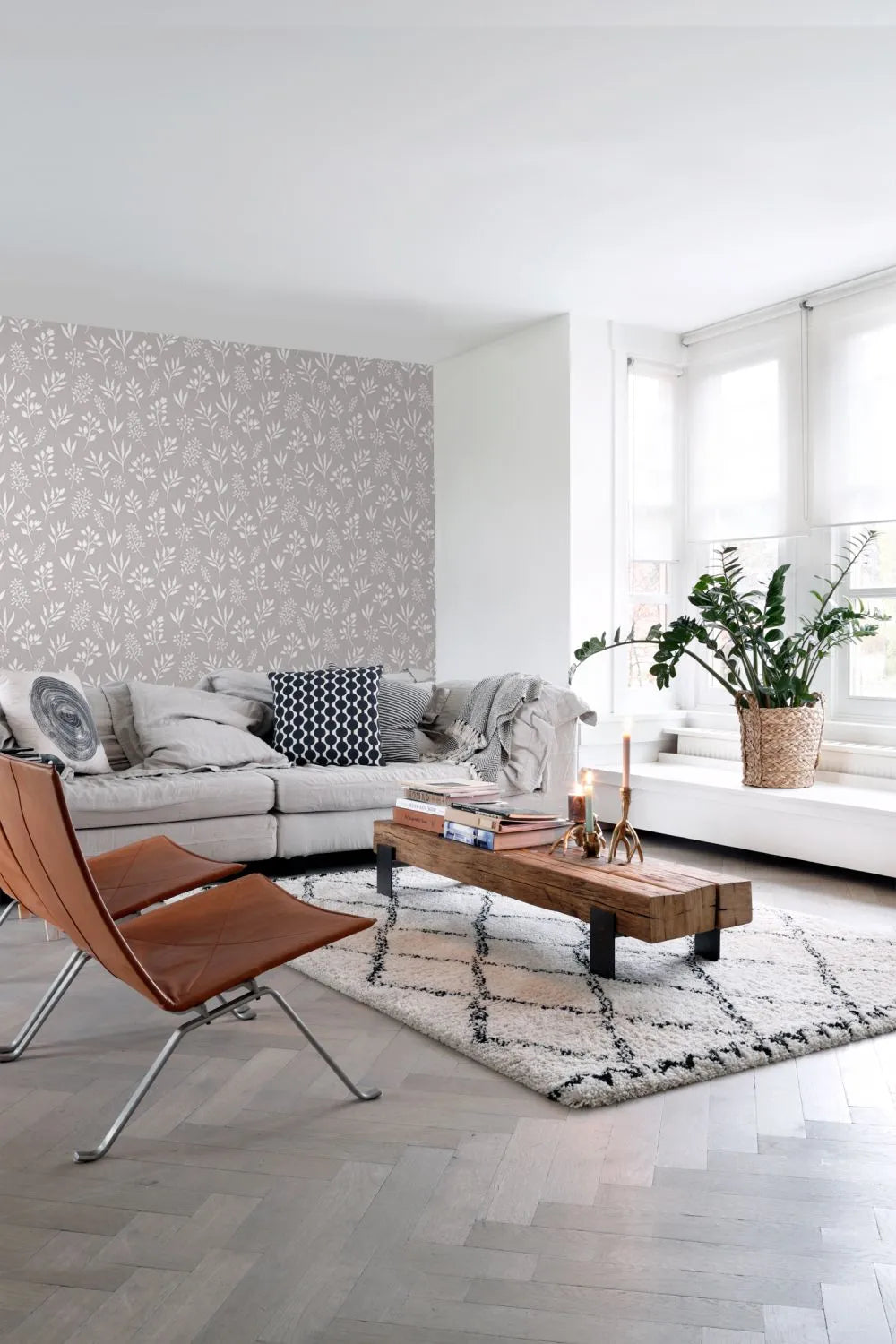Scandi Cool Greenery - Modern Scandinavian Style Artificial Plants for Home & Office Decor - Perfect for Living Room, Bedroom, and Workspace
