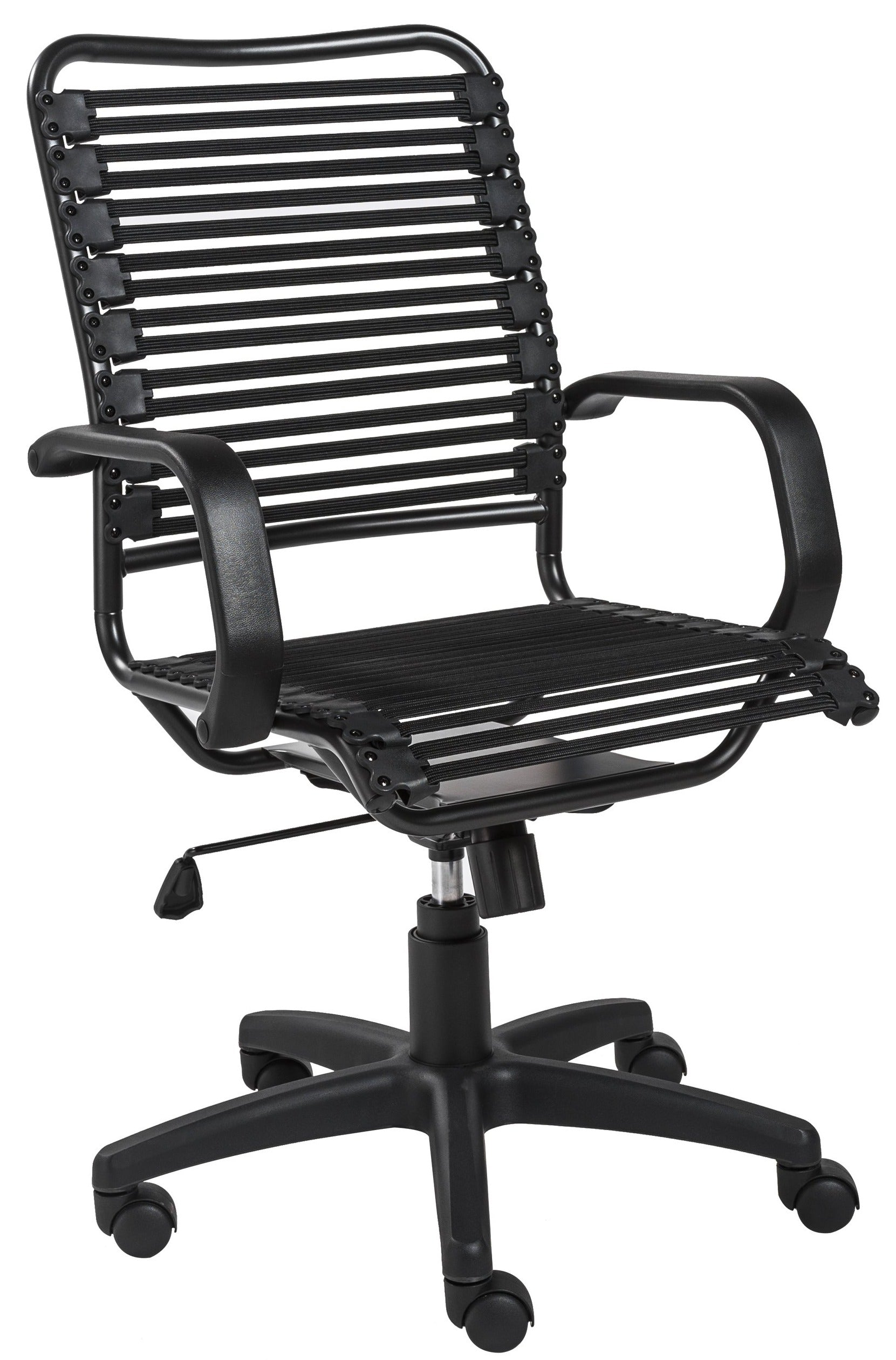 Allison Bungie Flat High Back Office Chair - Black Mesh with Graphite Frame & Base | Ergonomic Desk Chair for Home Office, Gaming & Workspace