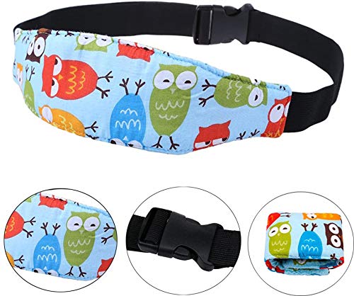 Holoras Adjustable Baby Car Seat Head Support - Toddler Neck Pillow for Stroller & Car Safety - Soft & Comfortable Infant Headrest (Blue) - Perfect for Long Trips & Newborn Travel Comfort
