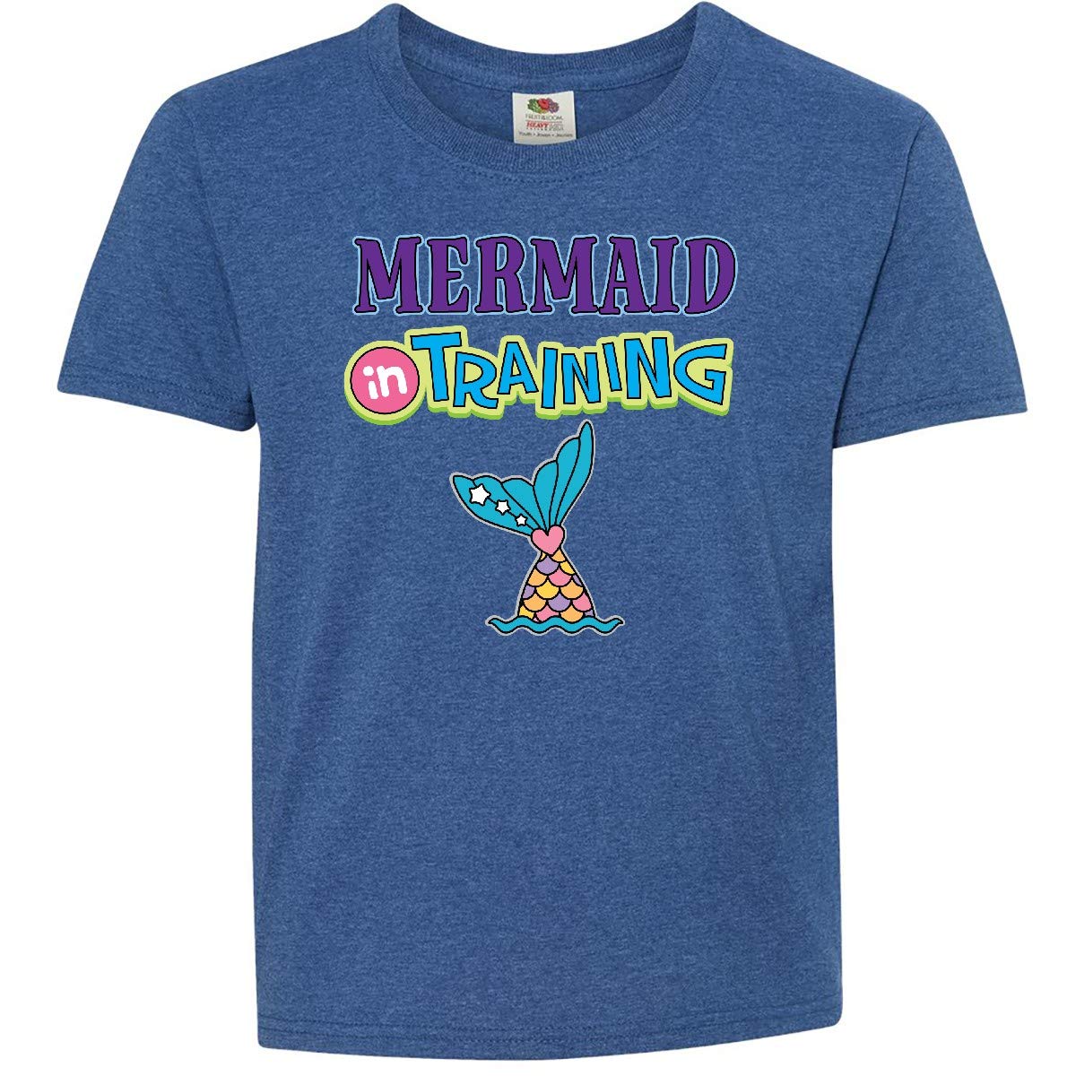 Inktastic Mermaid in Training Girls Youth T-Shirt - Cute Kids Mermaid Graphic Tee for Girls - Perfect for Beach Vacations, Pool Parties & Summer Outfits