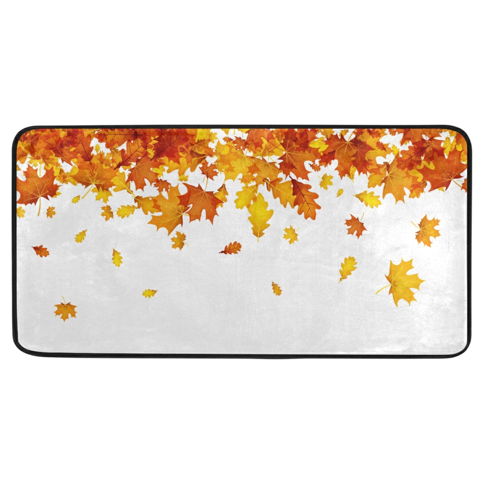 Non-Slip Fall Leaves Kitchen Mat 39x20 Inches - Cushioned Anti-Fatigue Rug for Kitchen, Bedroom & Living Room - Perfect for Cooking, Standing Comfort & Home Decor