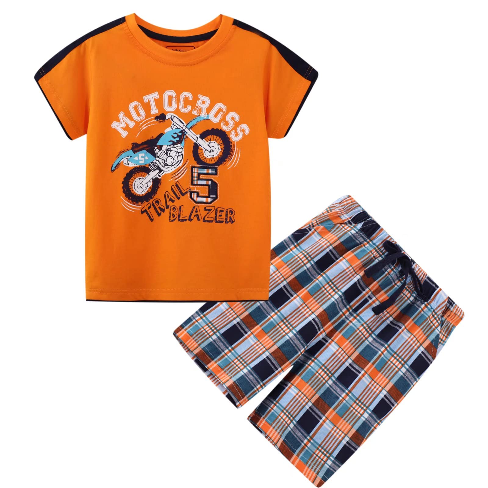 Deachala Toddler Boys Summer Clothes - Short Sleeve T-Shirt & Shorts Outfits for Kids 2-7T - Perfect for Playtime, Beach & Outdoor Activities