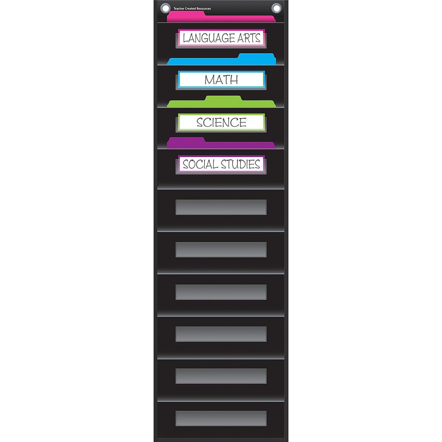 10-Pocket Black File Storage Organizer Chart - 14