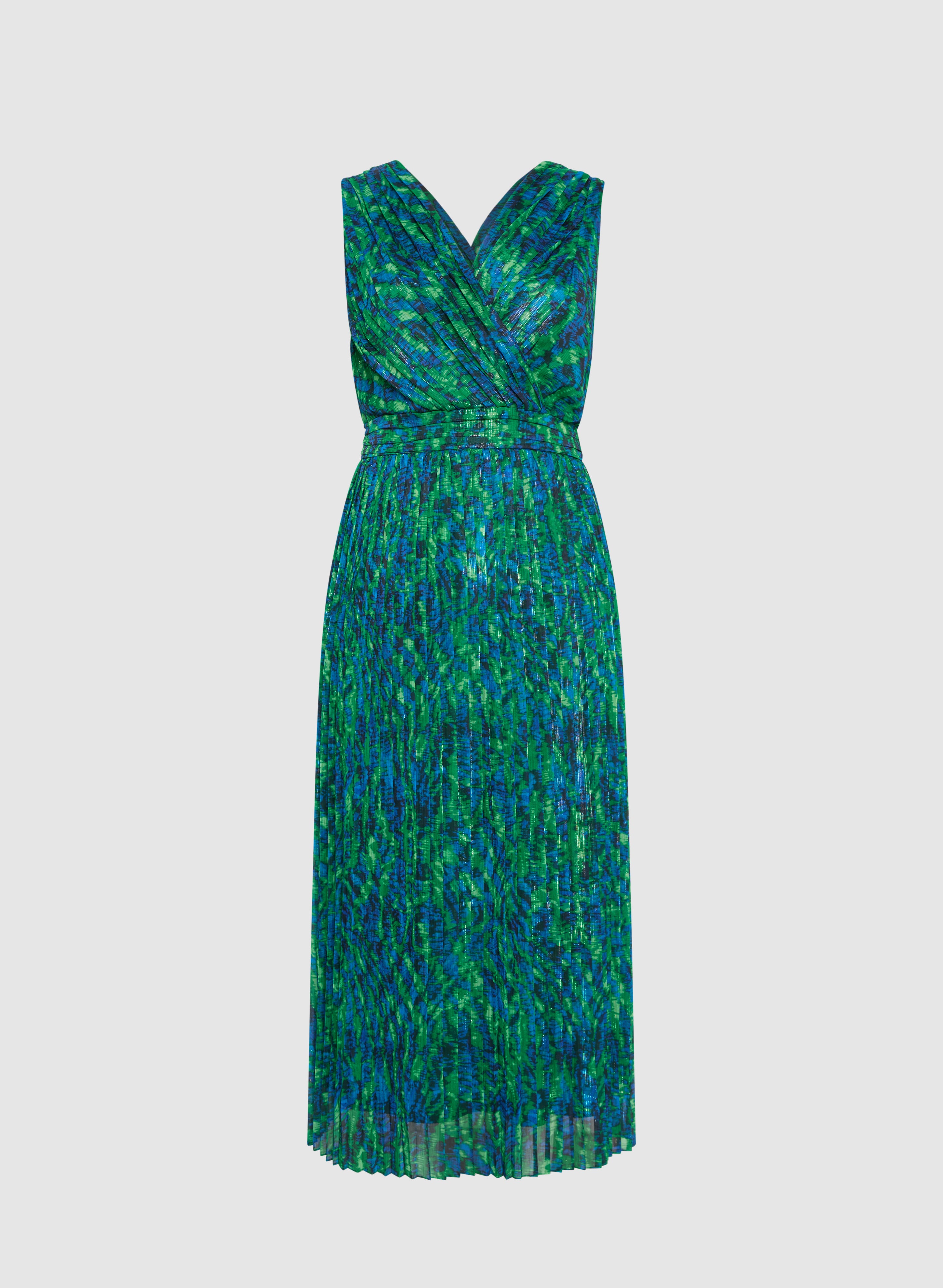 Elegant Chiffon Abstract Print Dress for Women - Flowy Summer Party & Wedding Guest Outfit