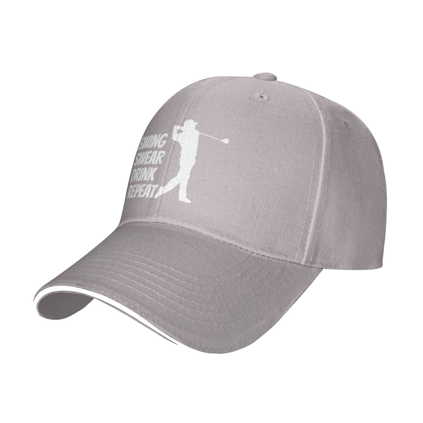 JAKS Golf & Baseball Cap for Men - Breathable Sports Hat for Golf, Baseball & Outdoor Activities - Swing, Sweat, Drink, Repeat - Perfect for Golfing, Running & Casual Wear
