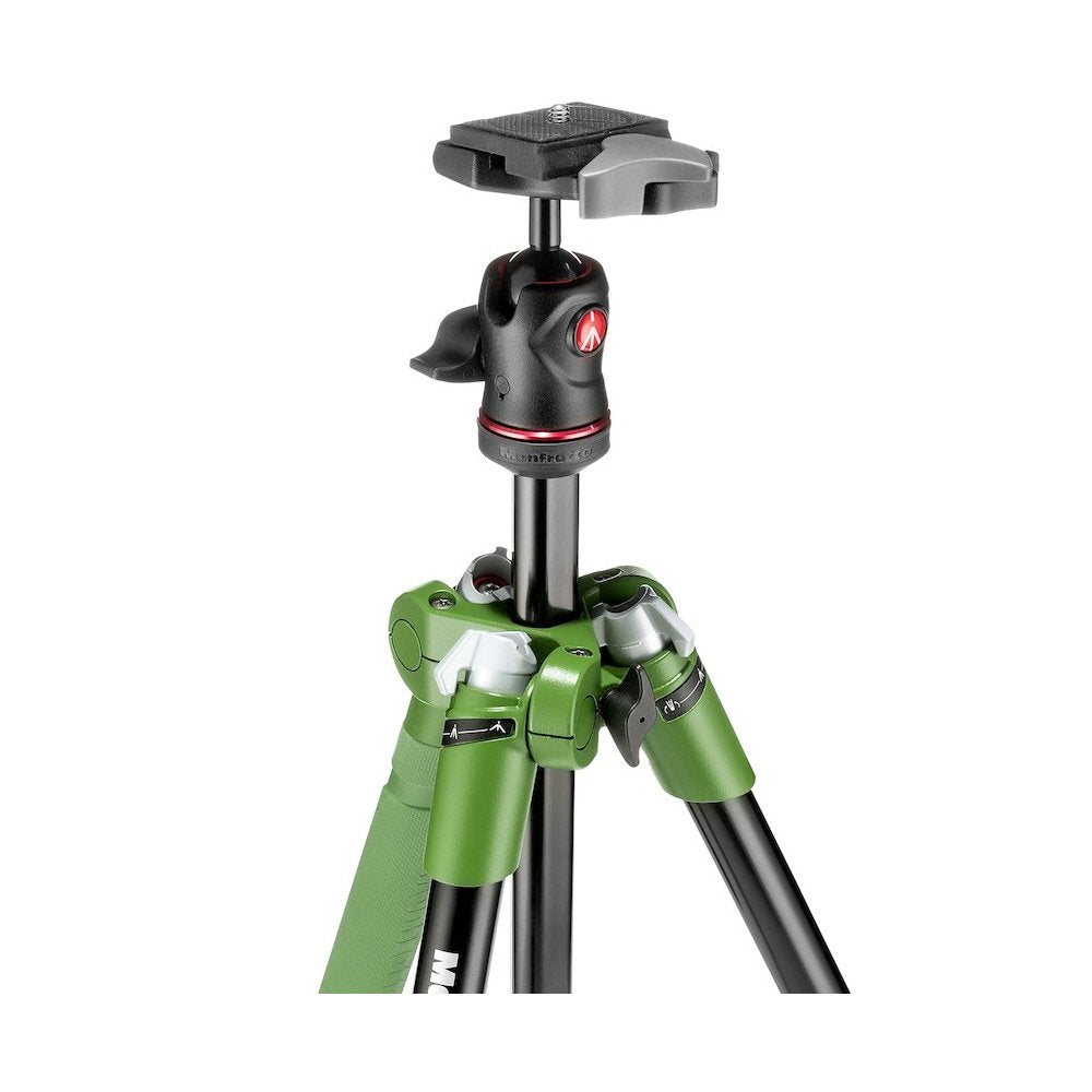 Manfrotto MKBFRA4G-BH BeFree Compact Aluminum Travel Tripod - Lightweight & Portable for Photography, Vlogging, Hiking - Green