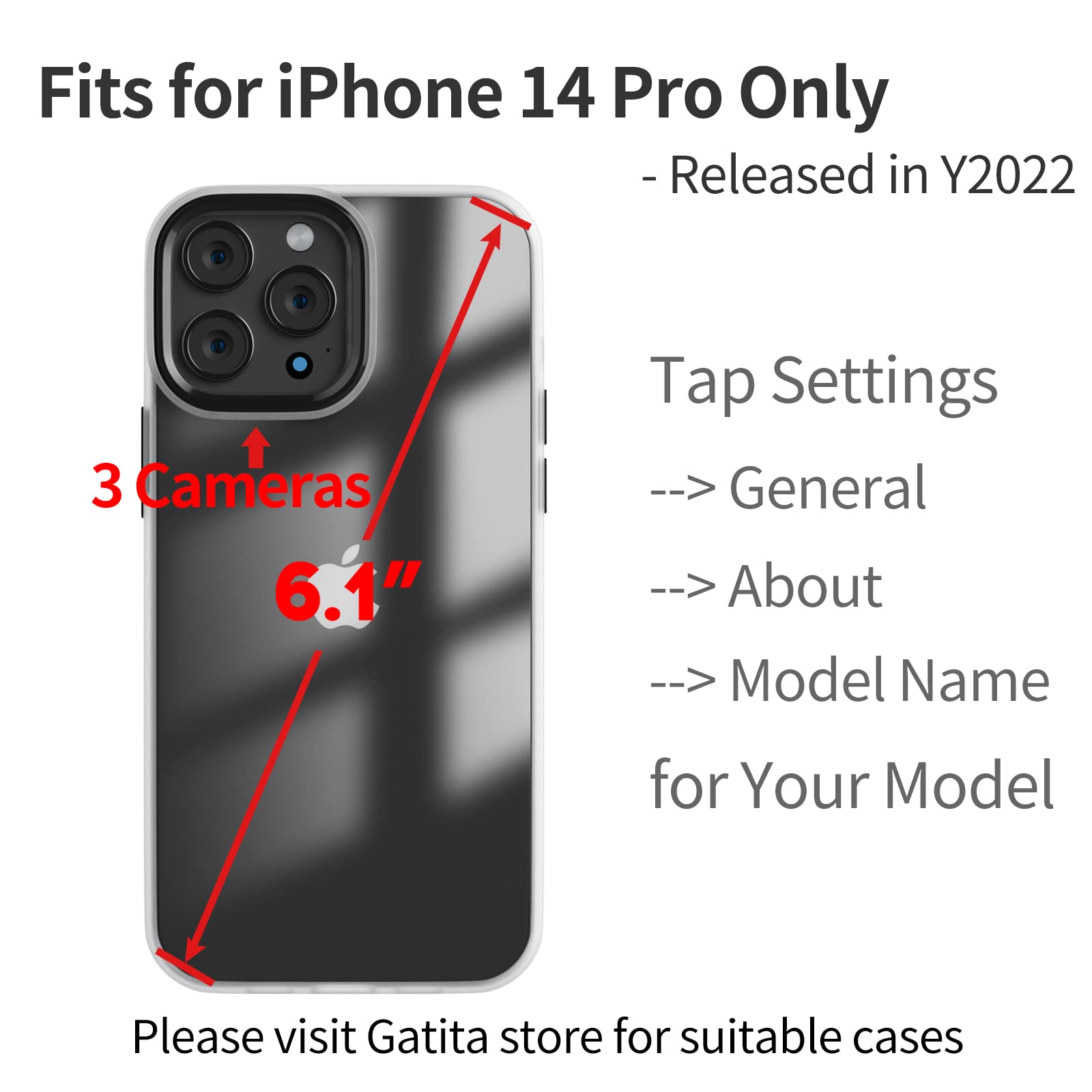 Gatita Crystal Clear iPhone 14 Pro Case (6.1