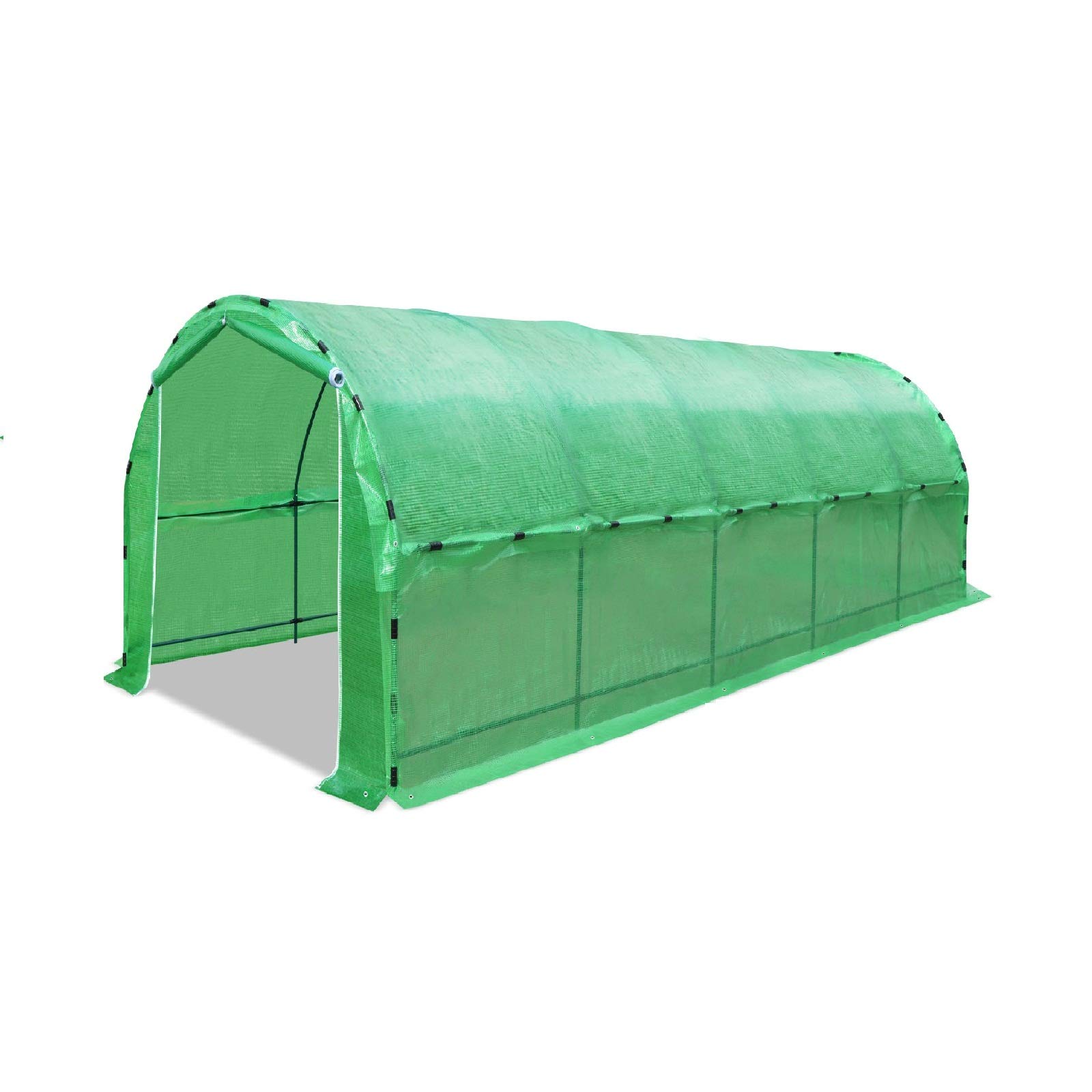 BenefitUSA Large Portable Walk-in Greenhouse - Heavy Duty Outdoor Plant Gardening Hot House with ABS Snap Clamps (24.6' x 10' x 7'H) - Perfect for Backyard Gardening, Seed Starting & Plant Protection