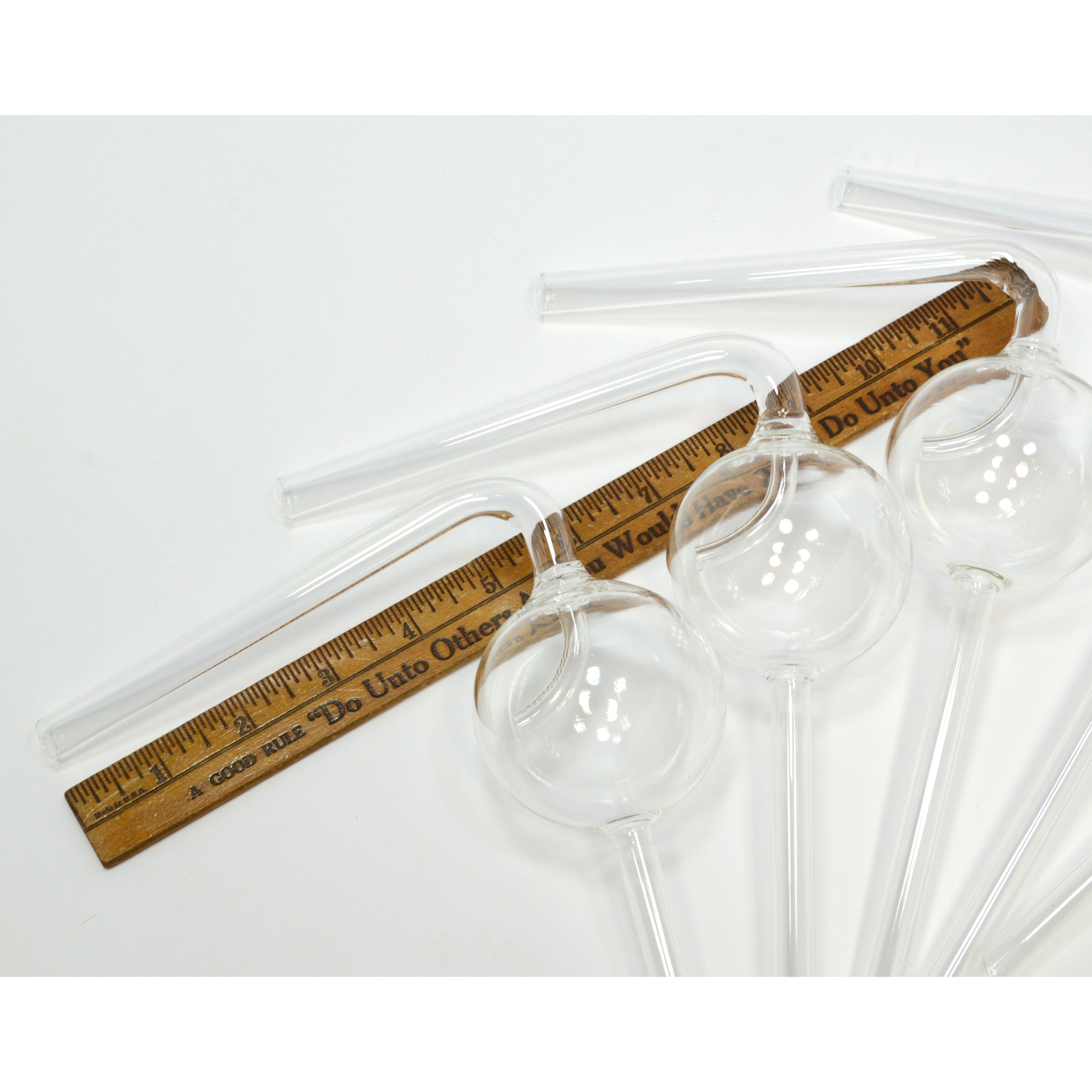 Premium Used Glass Lab Equipment - Lot of 5 Kjeldahl Bulb Connectors for Distillation | Perfect for Chemistry Labs & Scientific Research