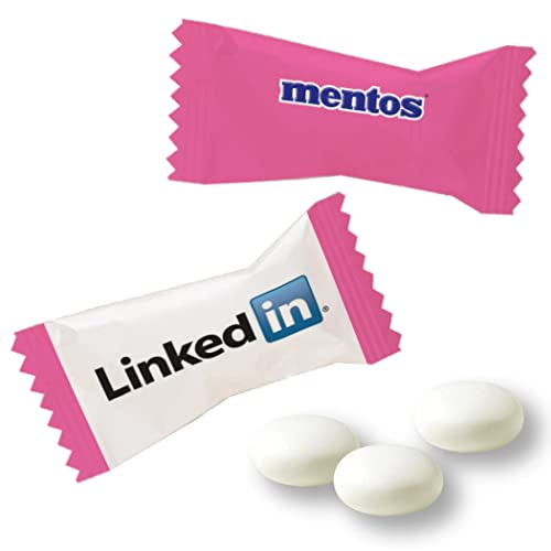 Custom Branded Mentos Bulk Individually Wrapped Mints - 2,000 Count Promotional Product for Corporate Gifts, Events & Office Snacks
