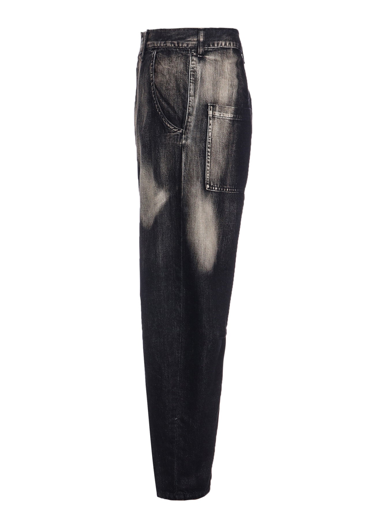 Spotted Denim Gusset Wide Leg Pants for Women - Trendy High Waist Loose Fit Casual Trousers for Everyday Wear, Office, and Street Style
