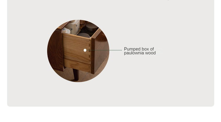 Solid Oak Wood TV Stand with Glass Sliding Doors - Modern Entertainment Center for Living Room, Bedroom & Home Theater