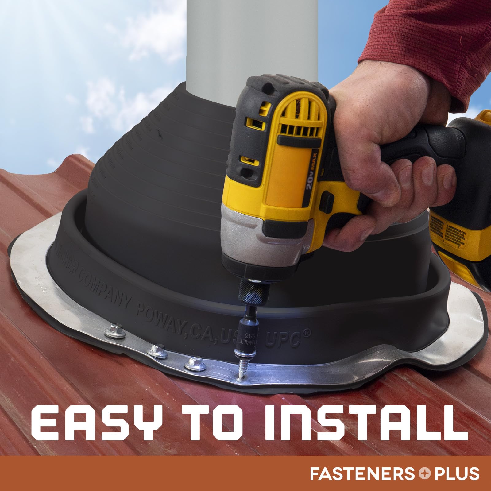 EPDM Rubber Roof Flashing Boot for 3