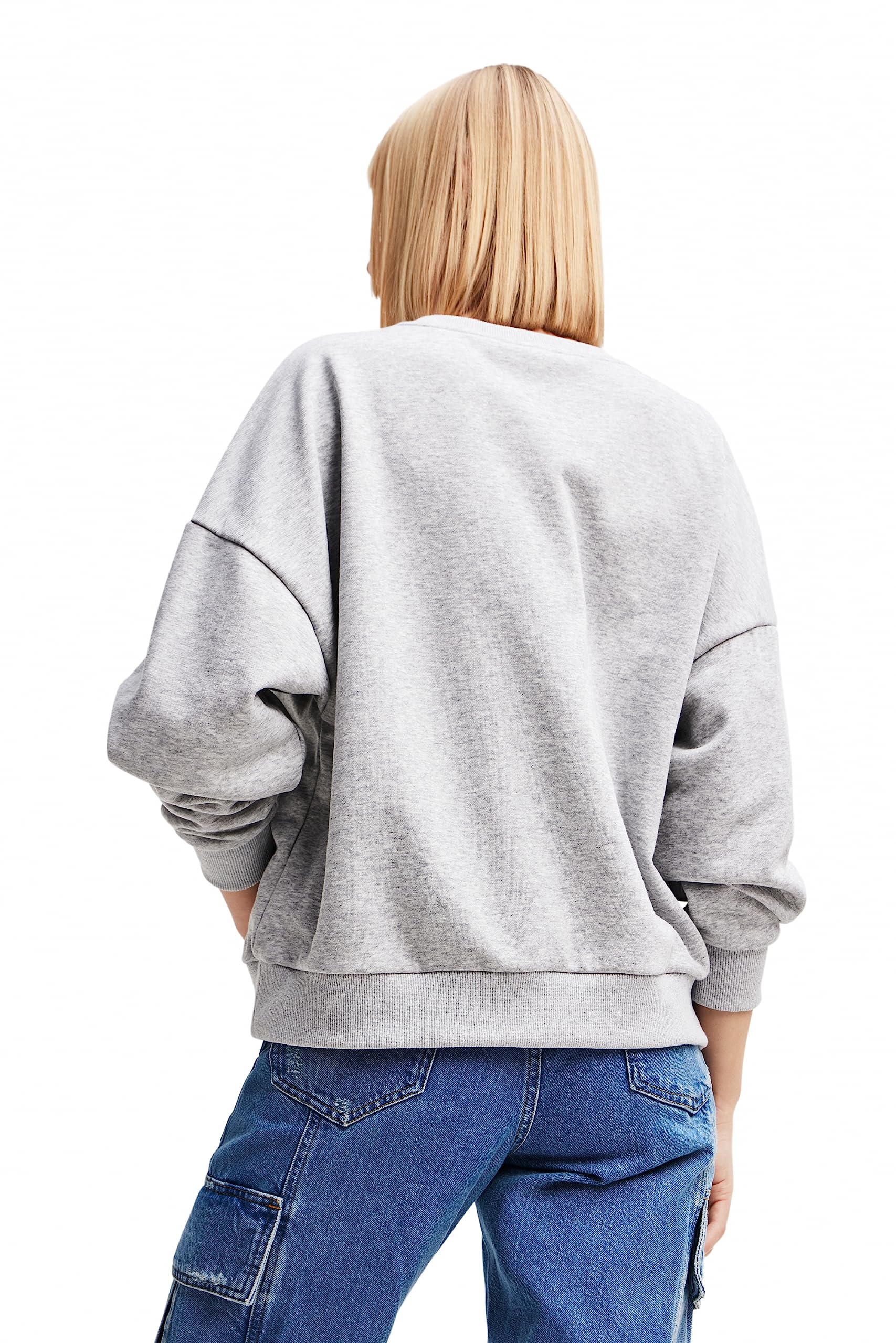 Desigual Women's Long Sleeve Knit Sweater - Cozy Pullover for Fall & Winter - Perfect for Casual Outfits, Office Wear & Holiday Gatherings