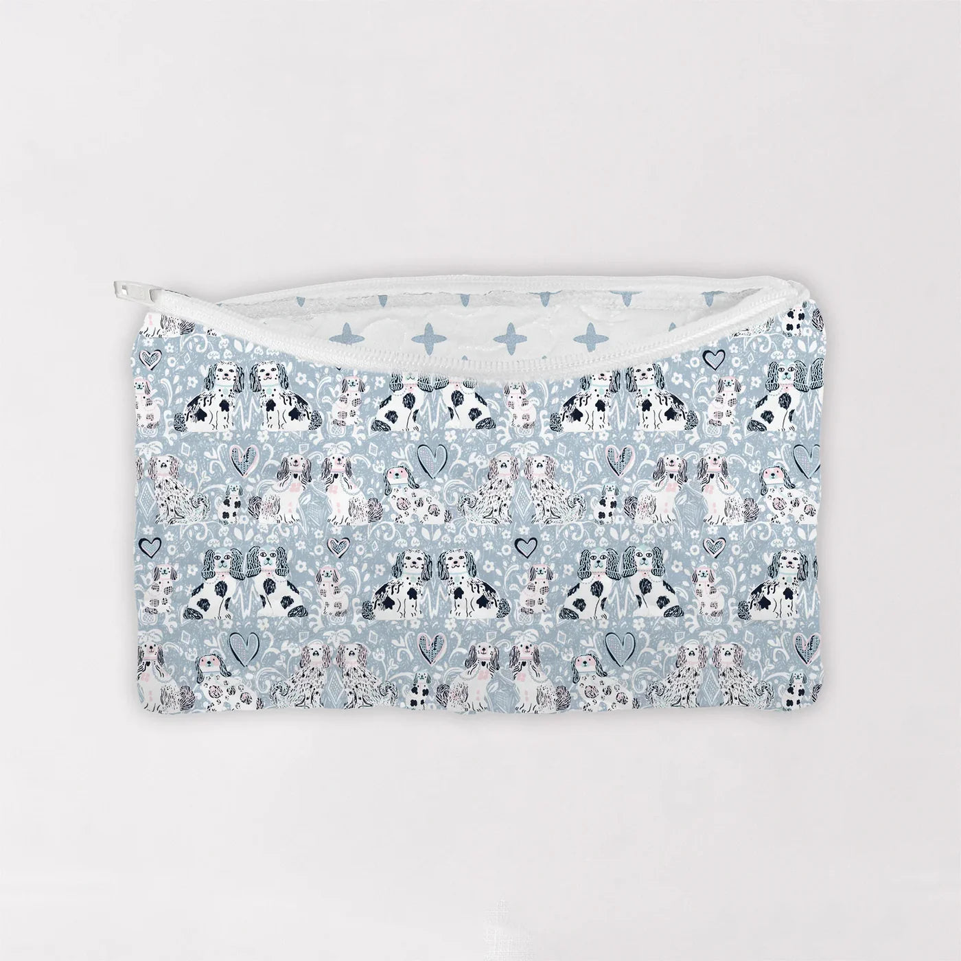 Ida Mae Foo Dogs Quilted Large Makeup Bag - Stylish Cosmetic Organizer for Travel & Daily Use | Perfect Gift for Women