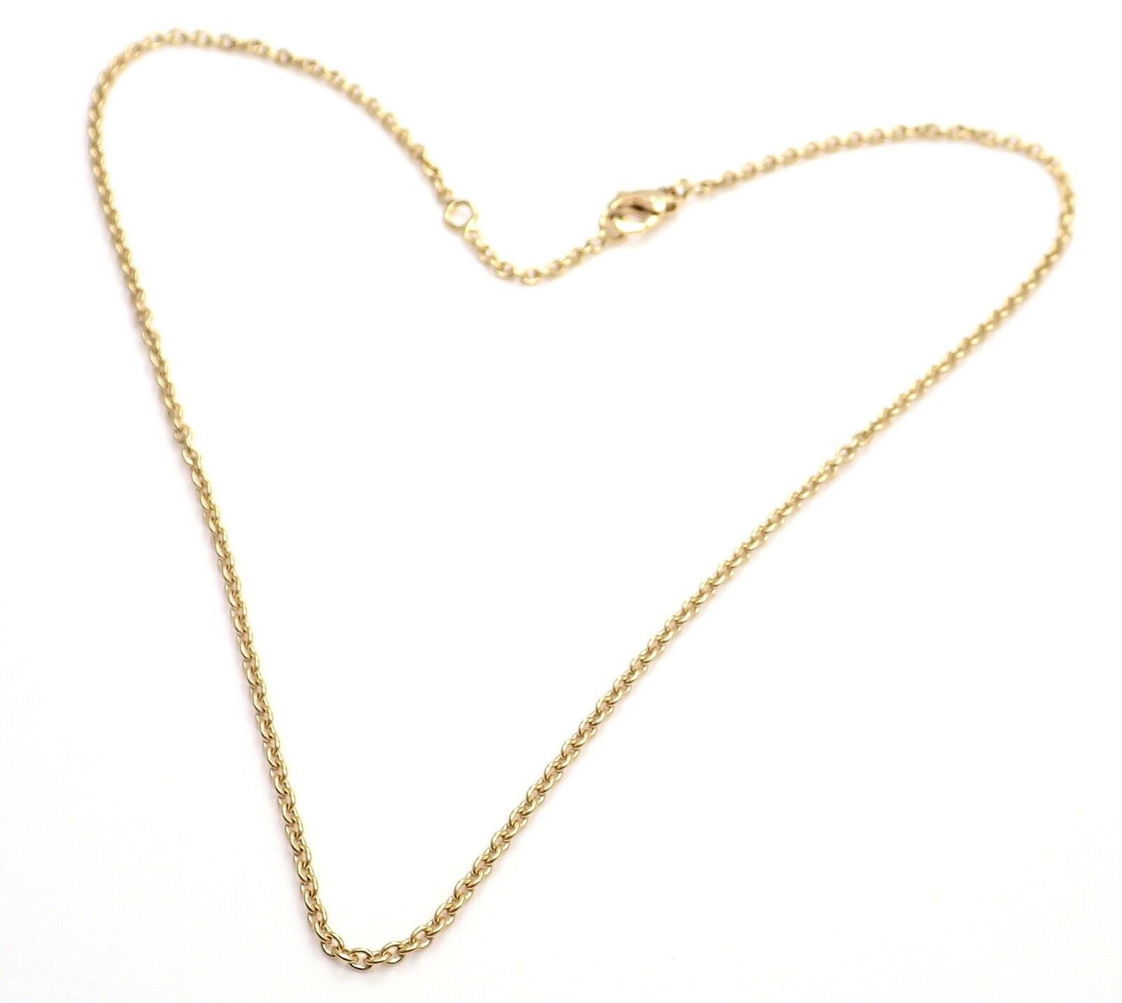 Authentic Chanel 18k Yellow Gold Classic Round Chain Necklace 14.75-15.75 Inches | Luxury Jewelry for Women | Perfect for Weddings, Parties & Special Occasions