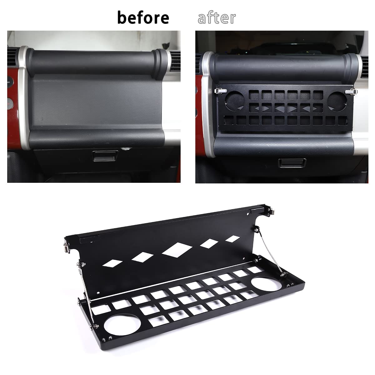 Toyota FJ Cruiser 2007-2021 Center Console Side Storage Bag - Organizer for Car Trunk & Co-Pilot Storage Rack | Perfect for Road Trips, Camping & Off-Road Adventures