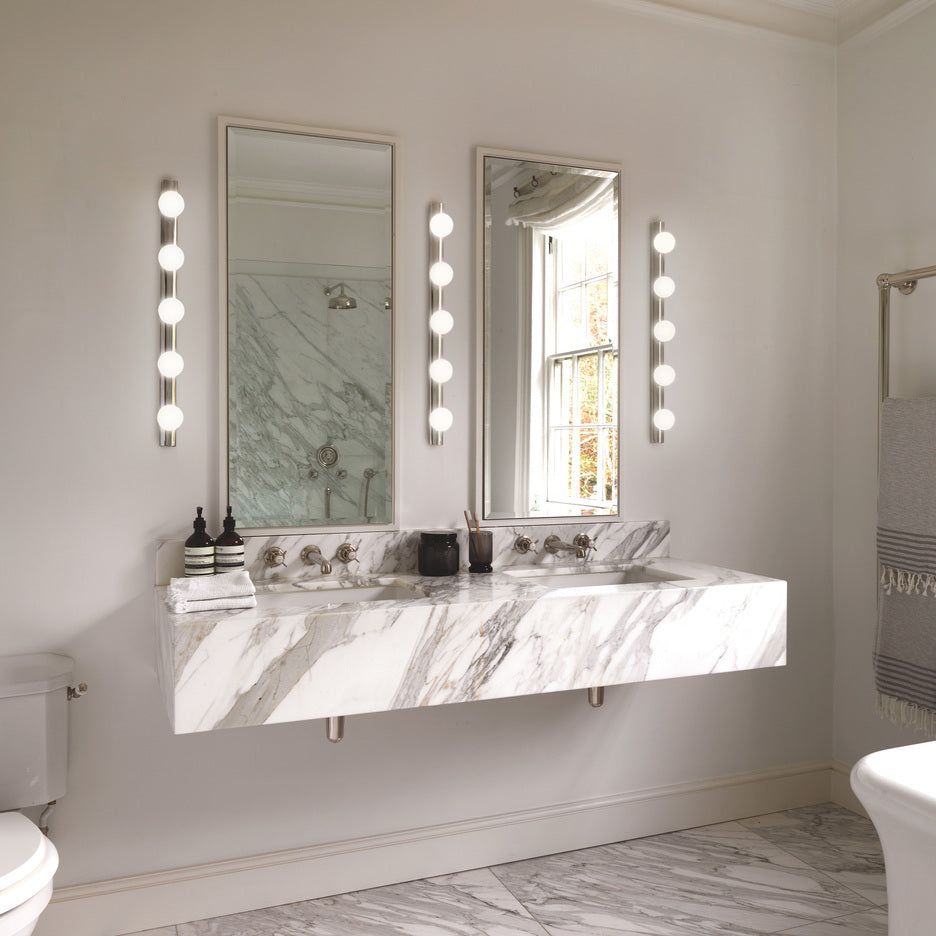 Cabaret IP44 Rated Bathroom Wall Light in Matt Black or Polished Chrome - Perfect for Modern Bathrooms, Powder Rooms and Spa Areas