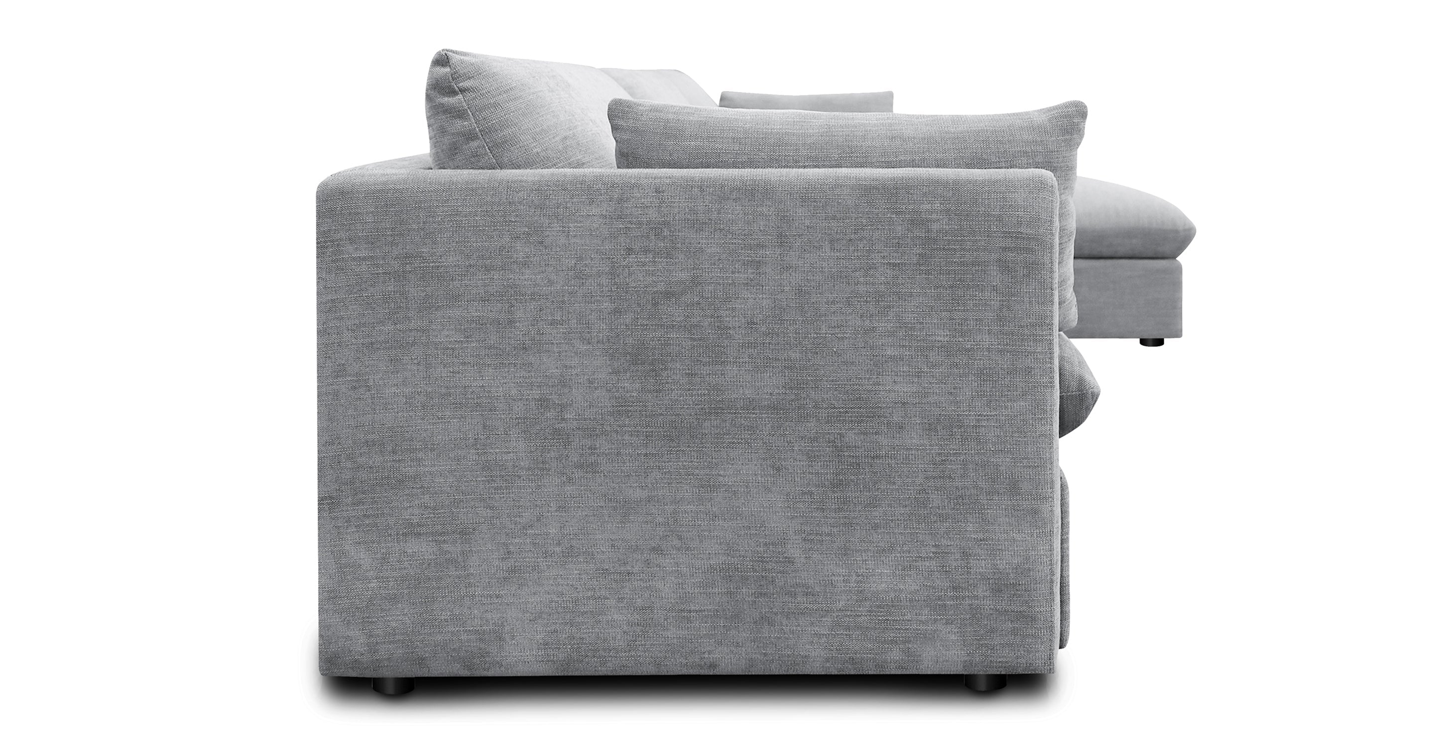 Argos Right Facing Sleeper Sectional Sofa Bed - Convertible L-Shaped Couch with Storage | Modern Living Room Furniture for Small Spaces | Perfect for Apartments, Guest Rooms & Home Theater Seating