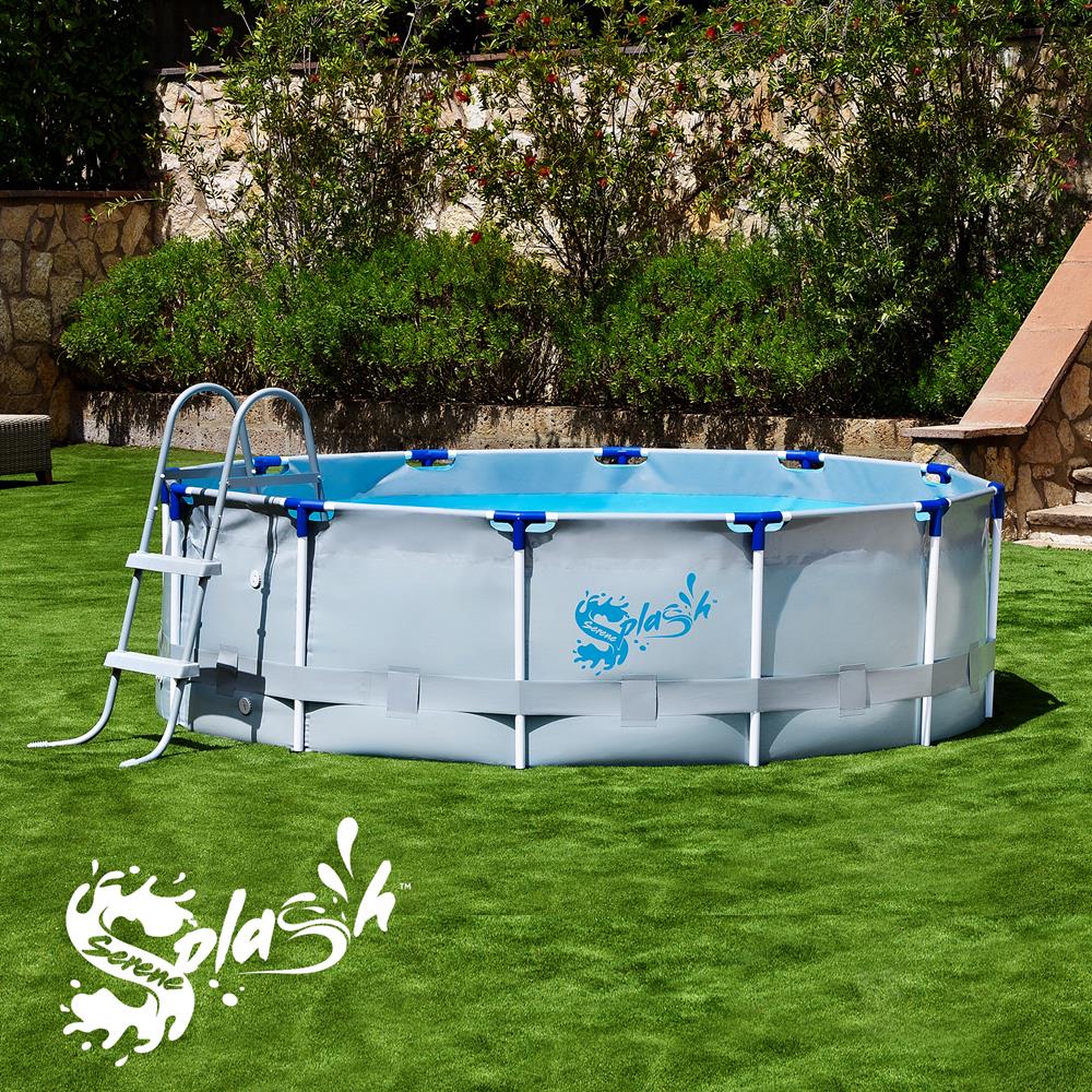 Premium Metal Frame Pool Set - Durable Above Ground Swimming Pool for Backyard, Garden & Outdoor Fun - Perfect for Family Gatherings, Summer Parties & Relaxation