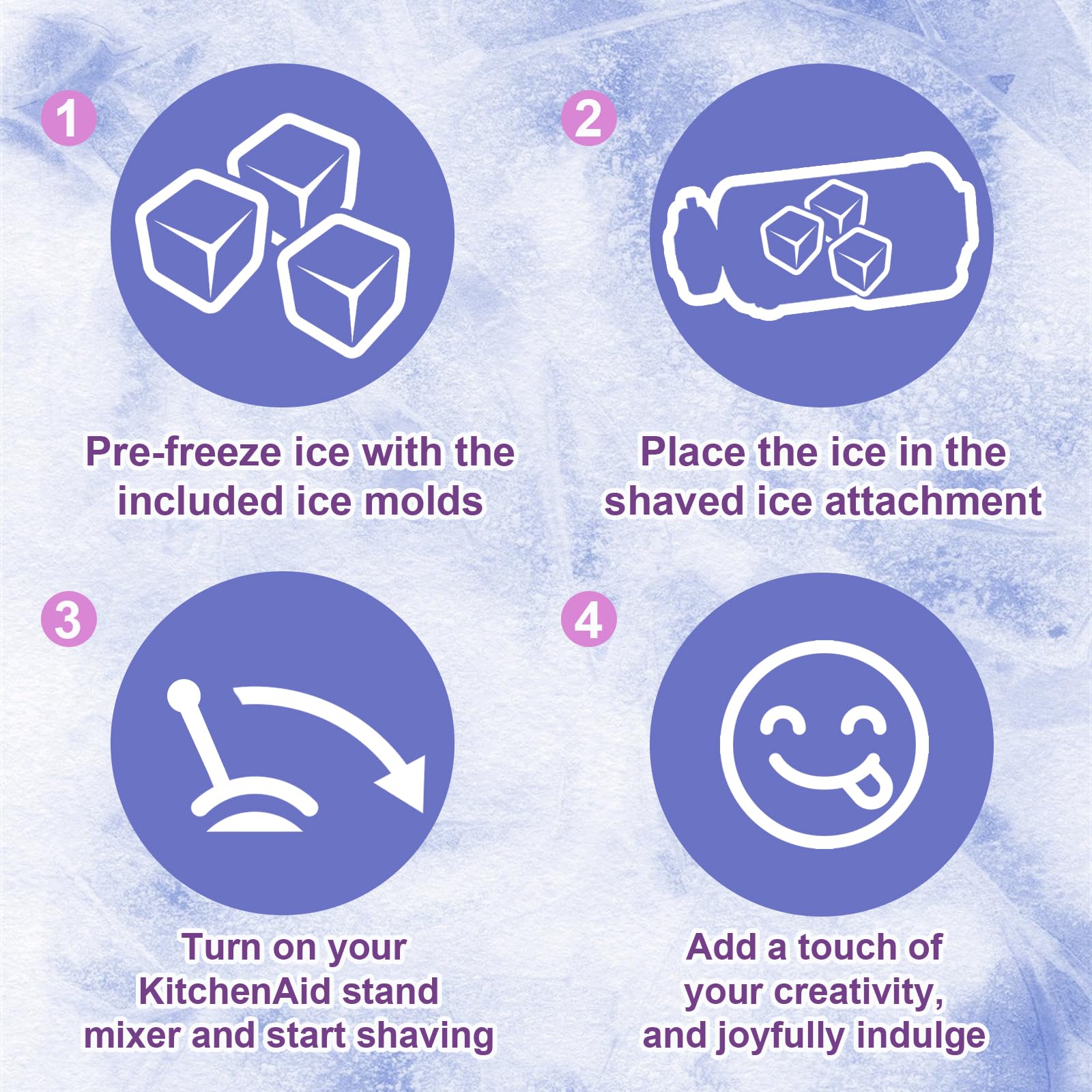 KitchenAid Stand Mixer Shaved Ice Attachment - Snow Cone Maker, Hawaiian Shaved Ice Machine with 10 Ice Molds for Home Use | Perfect for Summer Parties, Dessert Making & Family Gatherings