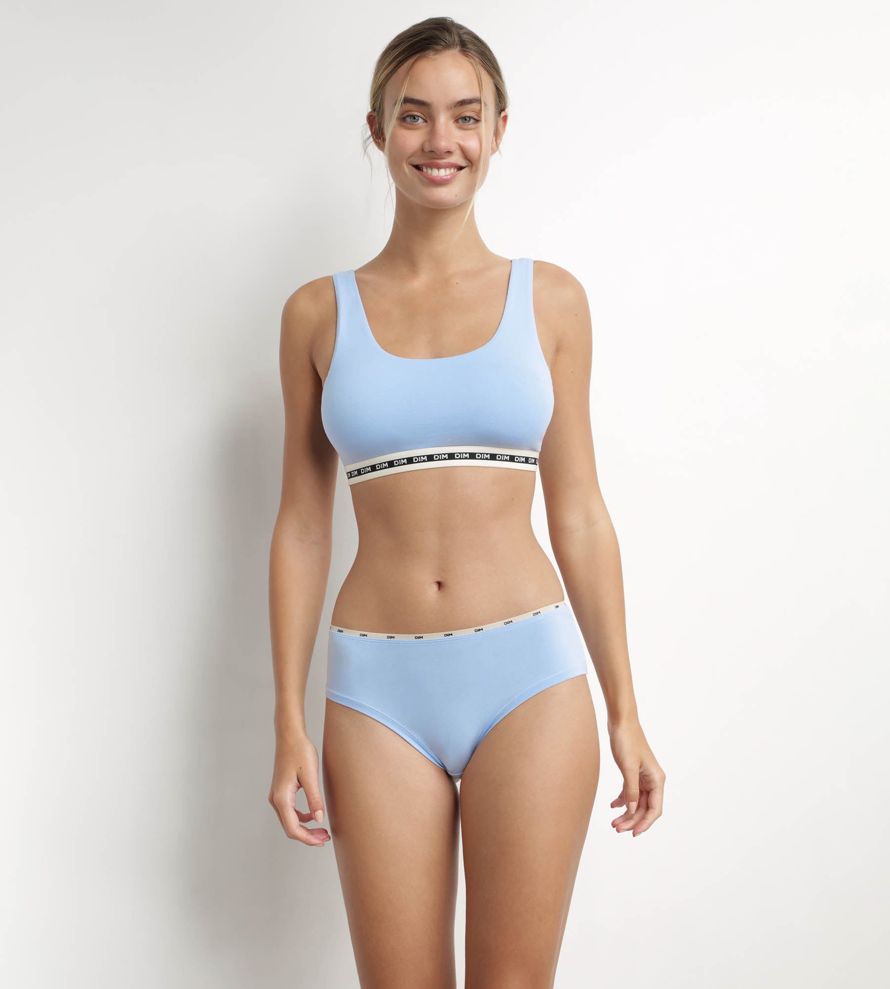 Women's Modal Cotton Bra - Azure Blue - Dim Icons Essentiel - Comfortable Everyday Wear for Work & Leisure