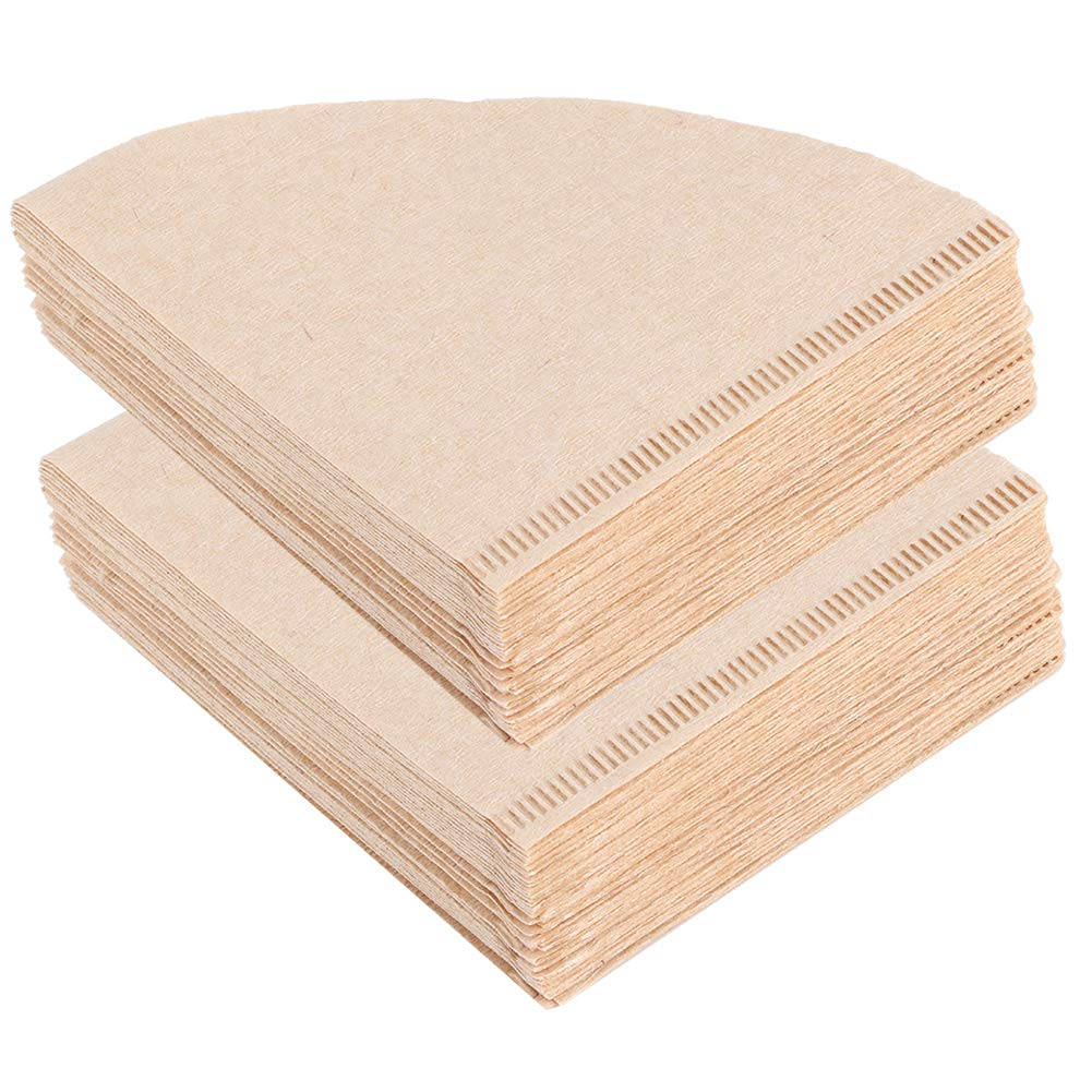 80pcs Cone Coffee Filters for Drip Coffee Makers - Premium Unbleached Paper Filters for Home, Office, and Camping Use - Compatible with Most Coffee Pots and Hand Brewers