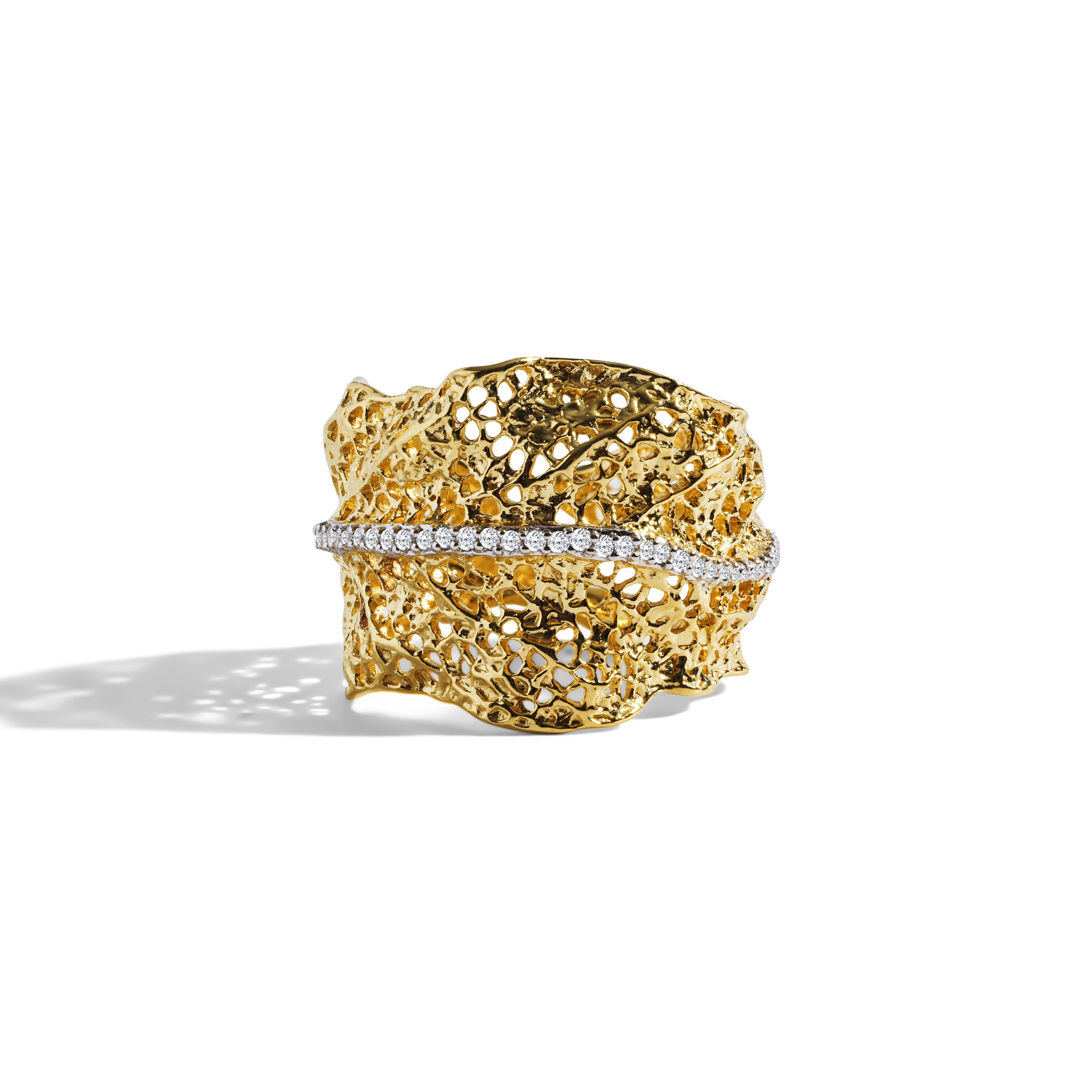 Exquisite 14K Gold Gooseberry Ring with Genuine Diamonds - Elegant Jewelry for Women, Perfect for Weddings, Anniversaries & Special Occasions