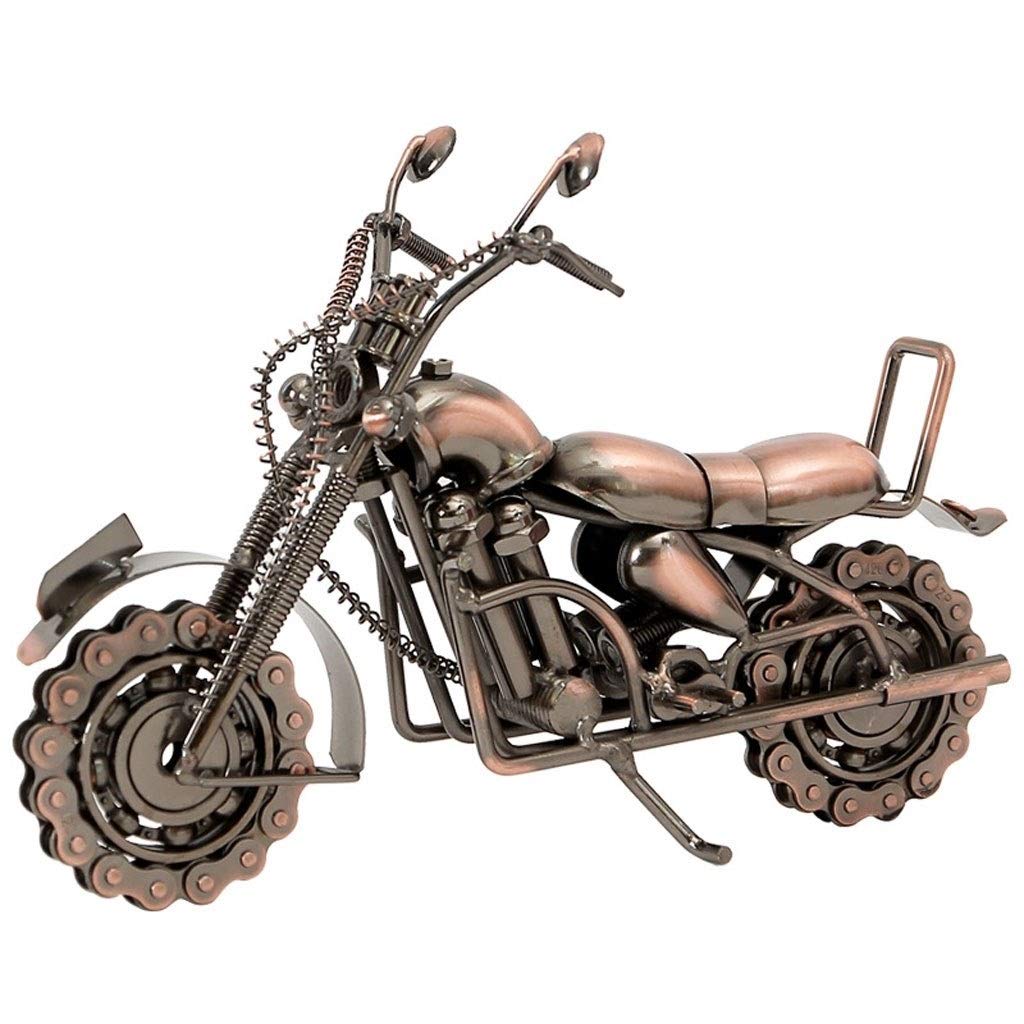 ZLBYB Creative Iron Motorcycle Model - Modern Home & Office Decor, Unique Birthday Gift for Boyfriend, Photography Props - Perfect for Man Cave, Shelf Display & Themed Parties