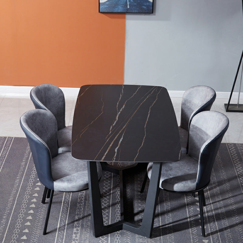 Premium YARELI Sintered Stone Dining Table - 180cm Modern Black Kitchen Table for 6-8 People | Perfect for Dining Rooms, Kitchens & Open-Plan Living Spaces