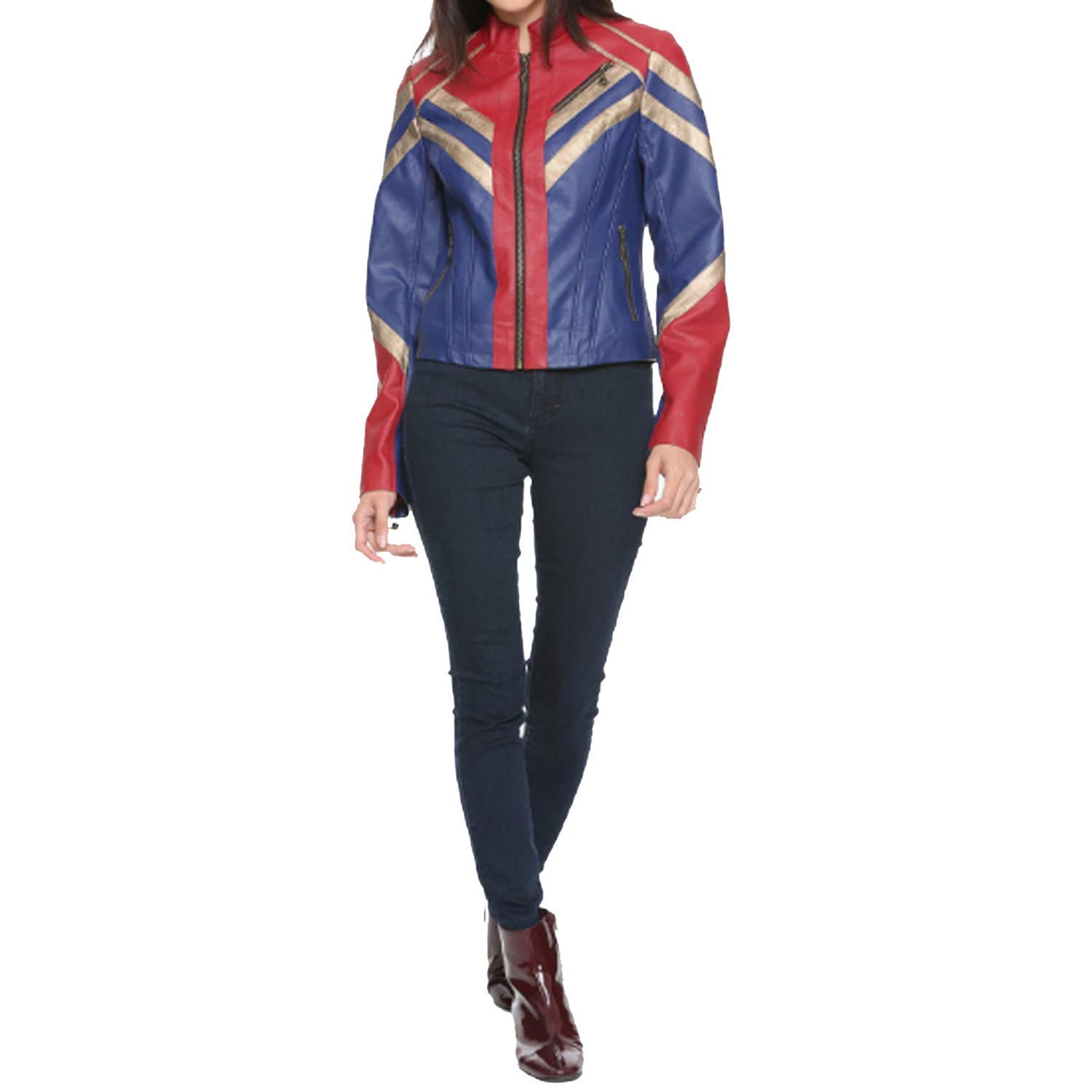 Wonder Woman 2019 Cosplay Leather Jacket - Superhero Costume, Halloween Outfit, Movie Replica - Perfect for Comic Con, Cosplay Events & Halloween Parties