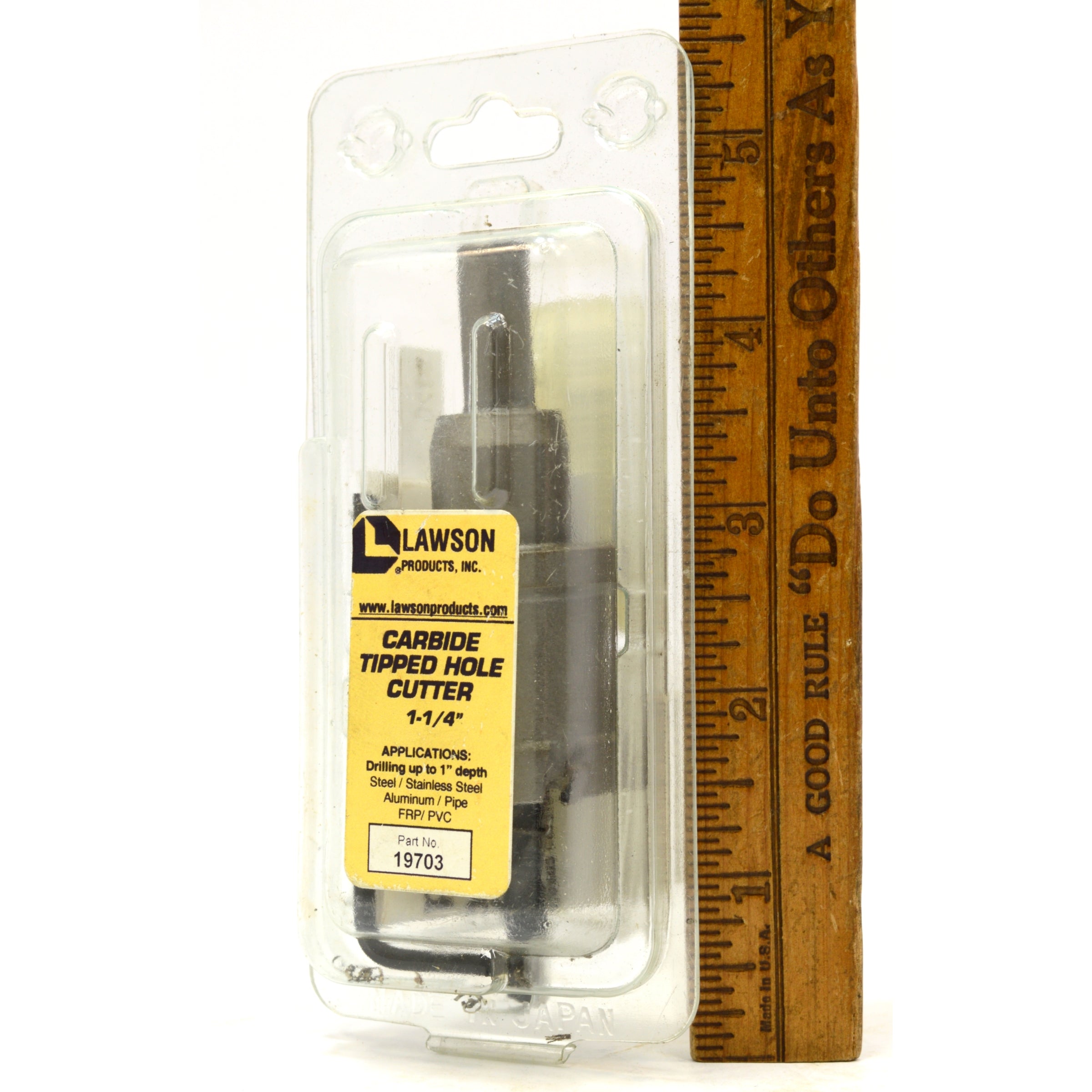 LAWSON PRODUCTS INC Premium Carbide Tipped Hole Cutter 1-1/4 Inch (No. 19703) - High Performance Metal & Wood Cutting Tool for DIY Projects & Professional Construction Work