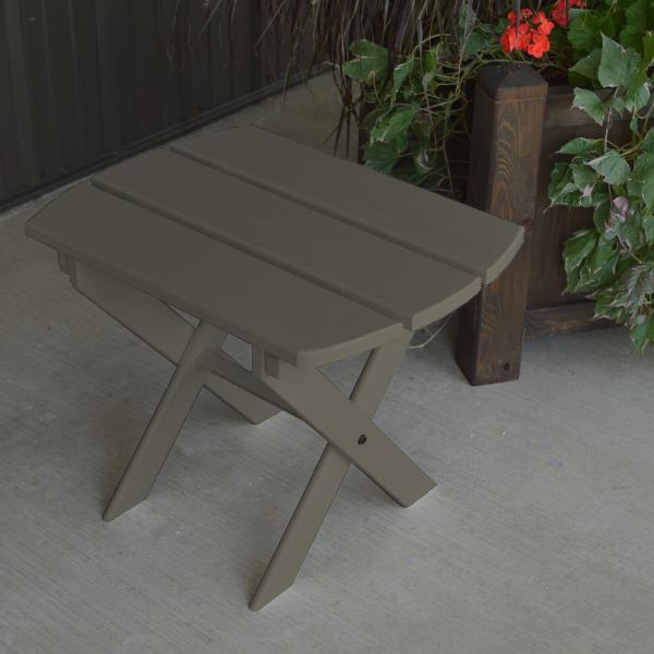 Solid Knot-Free Yellow Pine Folding Oval End Table - Durable & Lightweight Side Table for Patio, Living Room, or Bedroom - Perfect for Outdoor Gatherings, Small Spaces & Home Decor