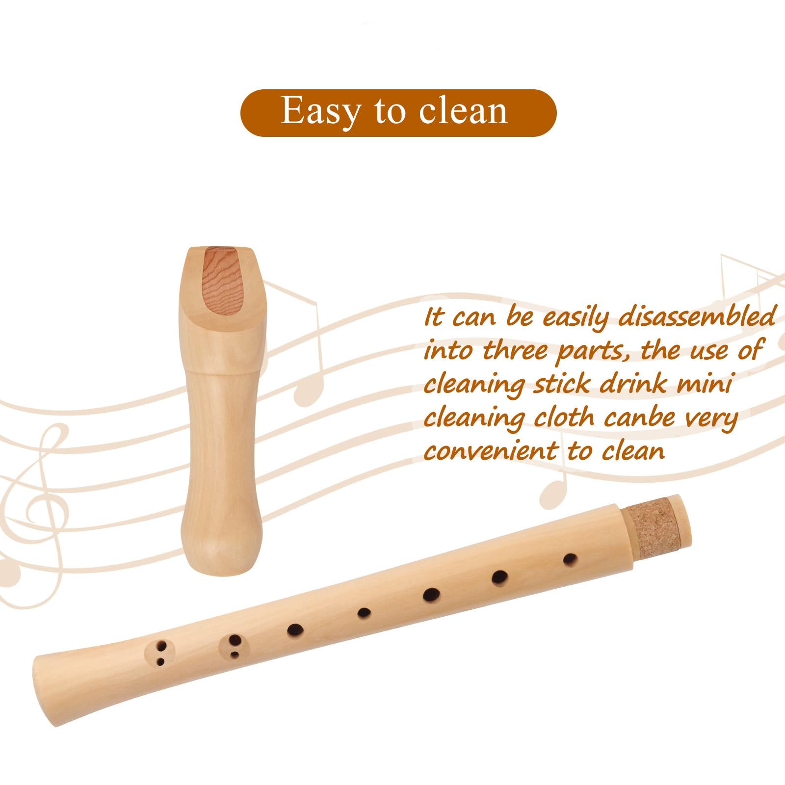 Eastrock Soprano Recorder for Adults - Baroque Style Maple Wood C Key 2-Piece Recorder with Hard Case - Perfect for Beginners, Music Education & Home Practice