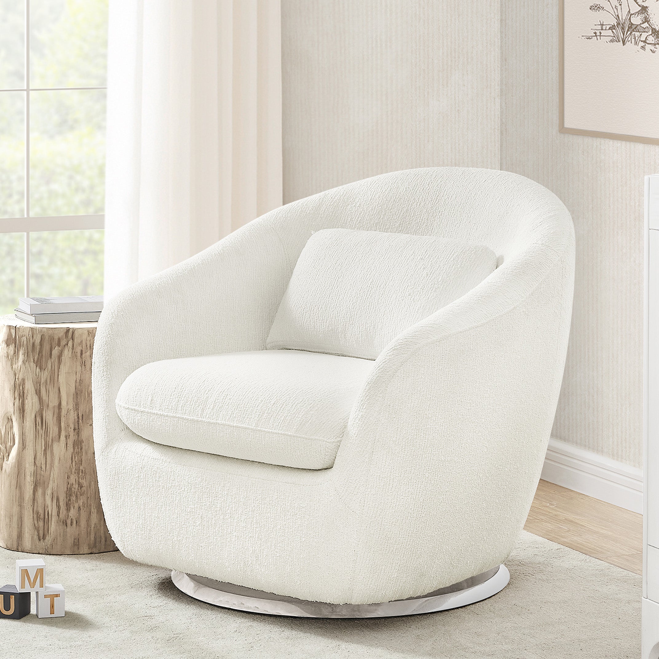 BabyGap Hudson 360-Degree Swivel Glider Tub Chair - Comfortable Nursery Rocking Chair for Breastfeeding, Soothing & Relaxing - Perfect for Baby's Room, Nursery Decor & Parenting Gifts