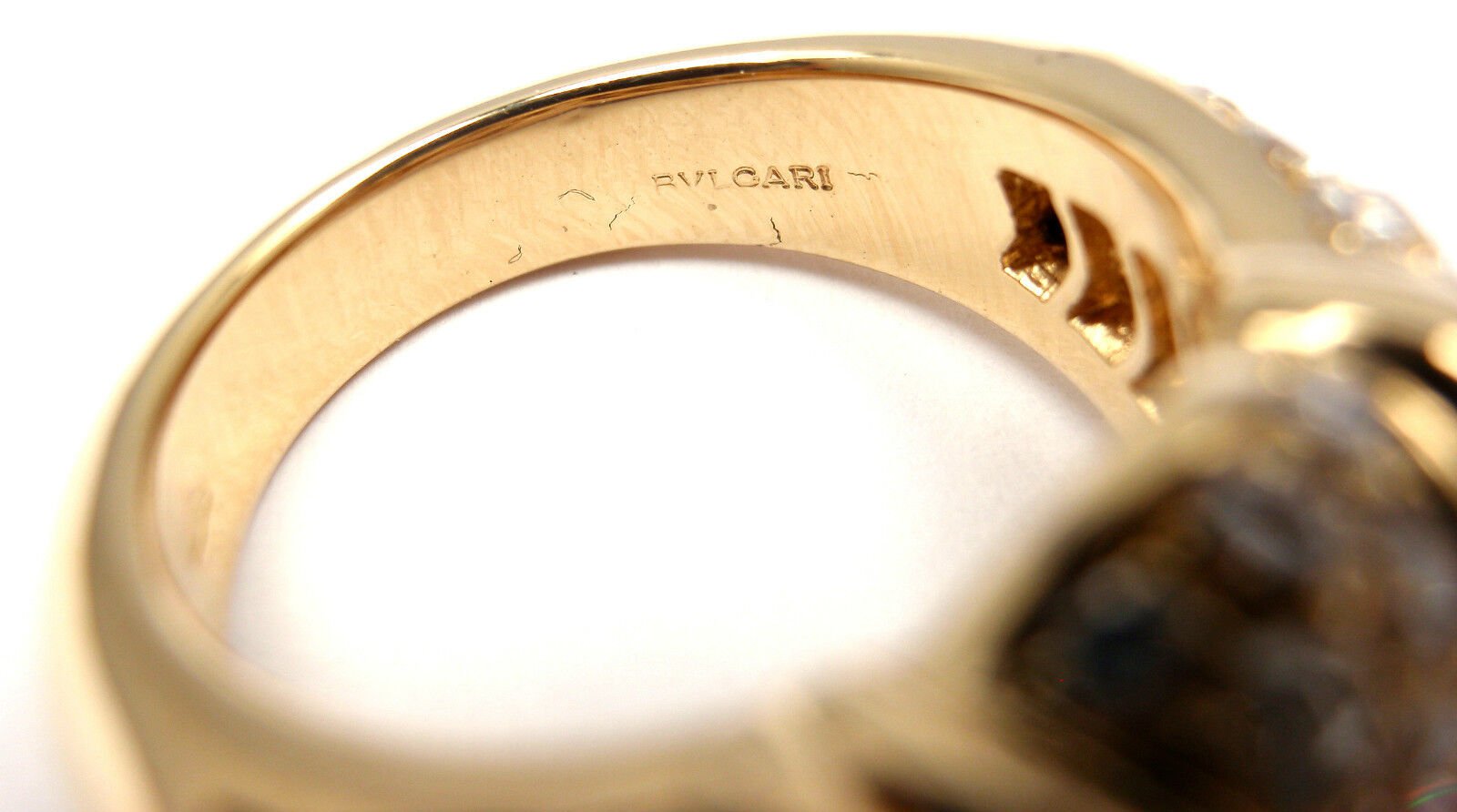 Authentic Bvlgari Bulgari 18K Yellow Gold 2 Carat Diamond Ring for Women - Luxury Jewelry Gift for Anniversary, Engagement & Special Occasions