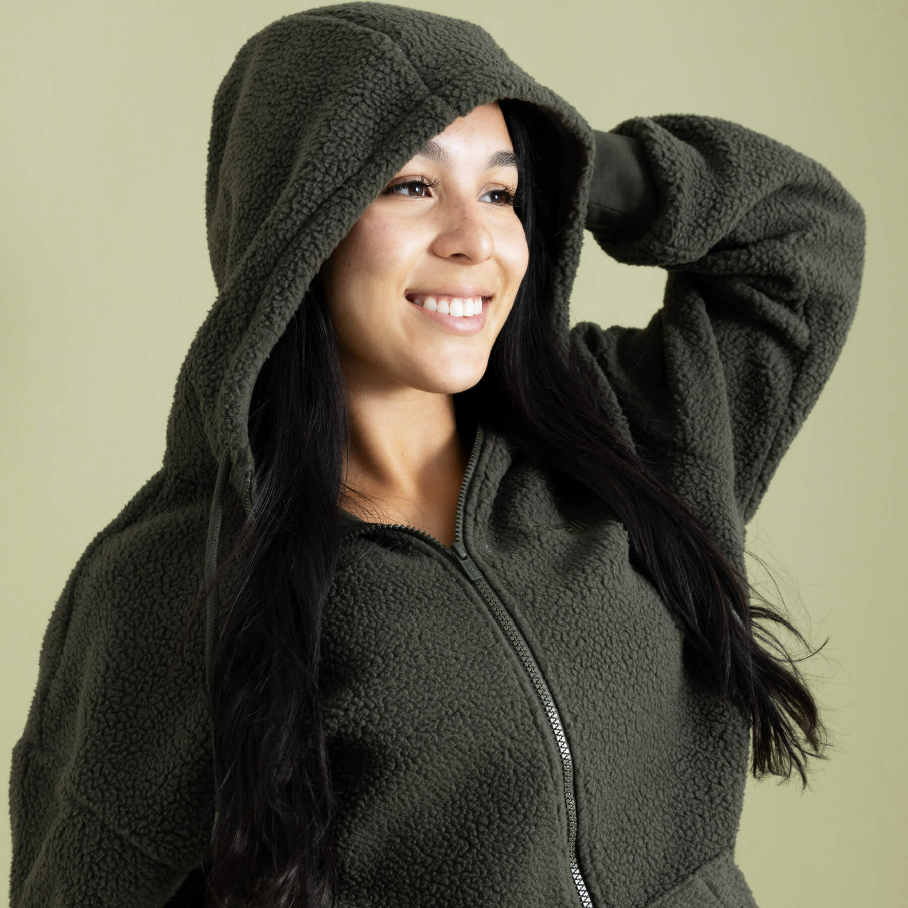 Women's Sherpa Zip Up Hoodie - Cozy Fleece Jacket for Winter, Fall & Outdoor Activities | Warm & Soft Pullover for Casual Wear, Hiking & Lounge