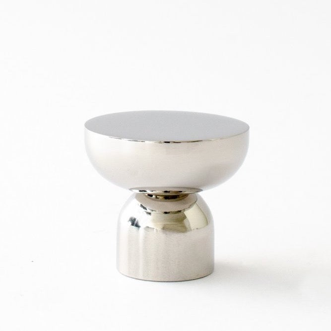Polished Nickel Round Cabinet Knob and Hook - Raised Bowl Design for Kitchen Cabinets, Bathroom Vanities & Furniture Drawers | Durable Hardware for Home Decor and Organization