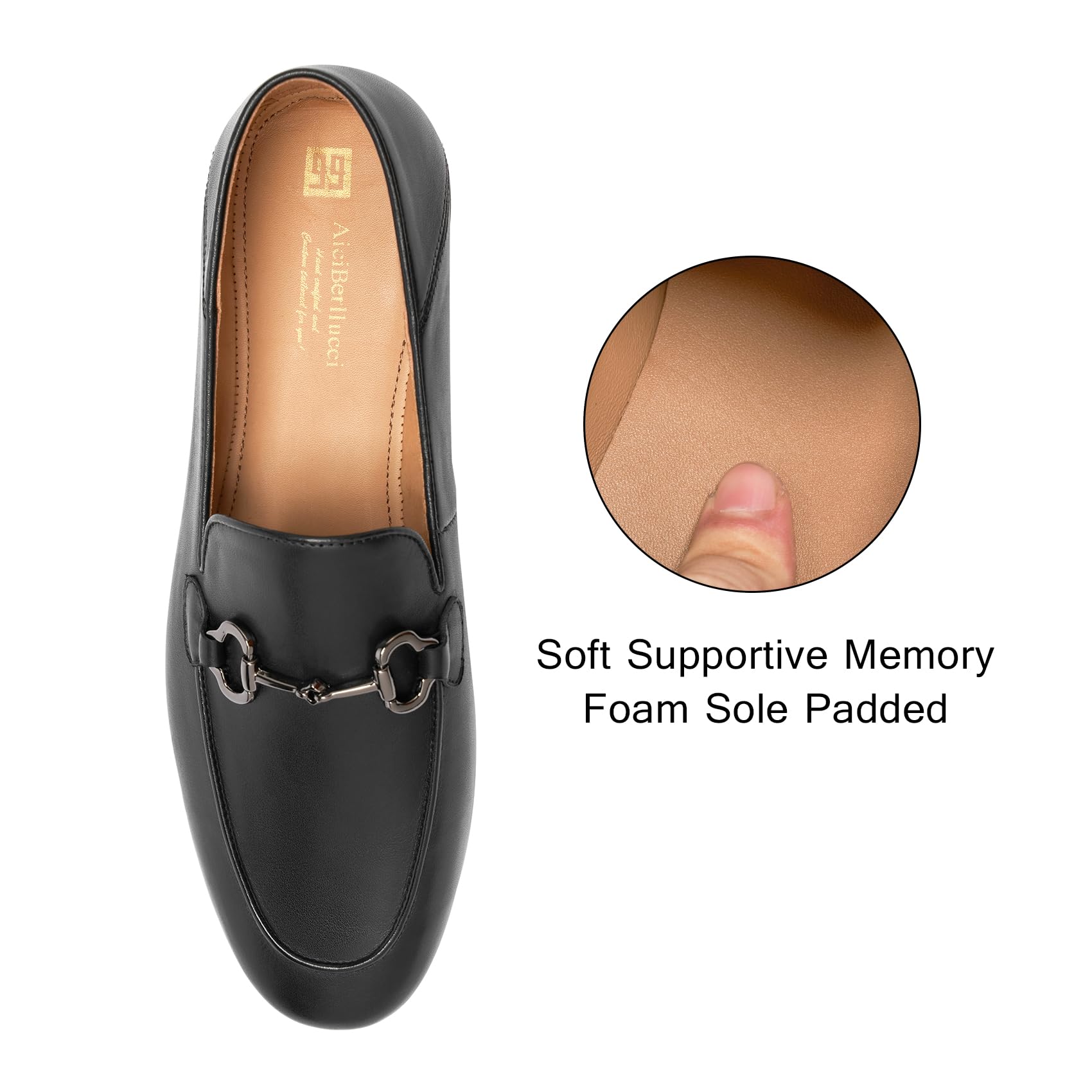 Women's Leather Loafers - Casual Slip-On Ballet Flats for Ladies | Soft & Comfortable Fashion Shoes | Perfect for Office, Travel & Everyday Wear