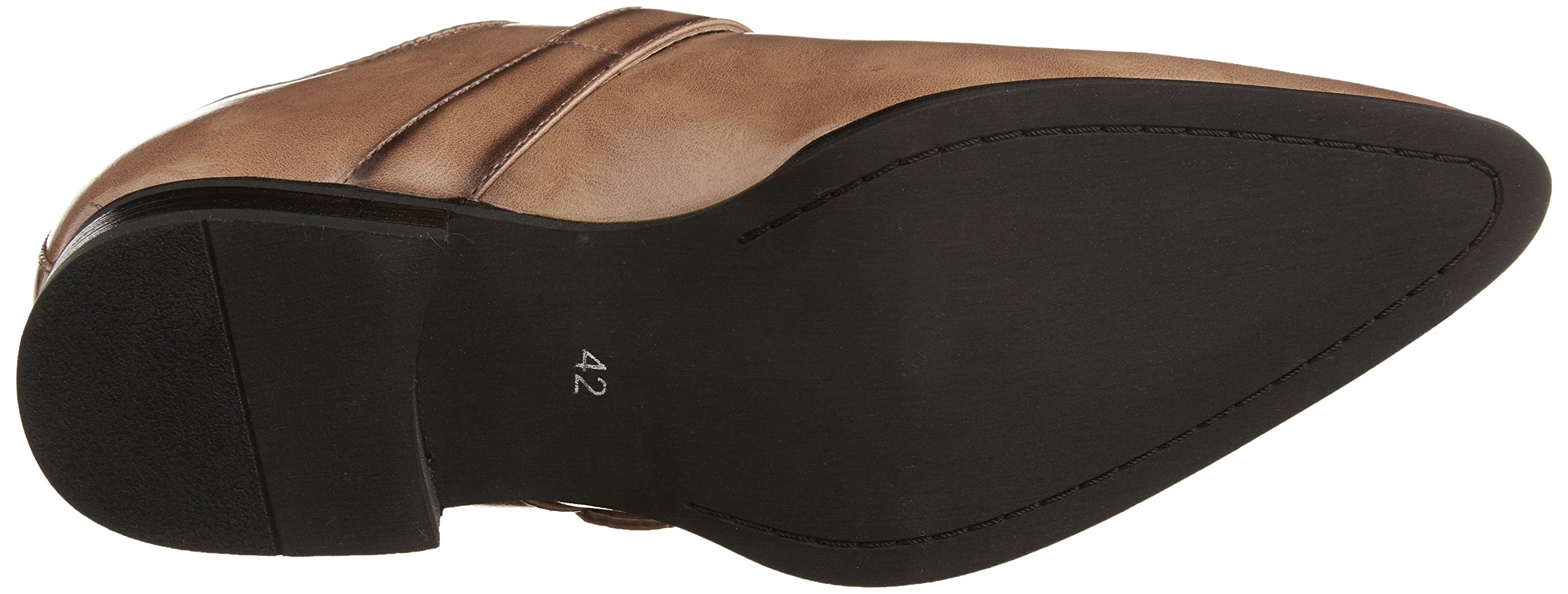 MM/ONE Men's Monkstrap Dress Shoes - Pointed Toe Formal Shoes for Business & Wedding - Black & Brown Leather Oxfords for Office, Parties & Special Occasions