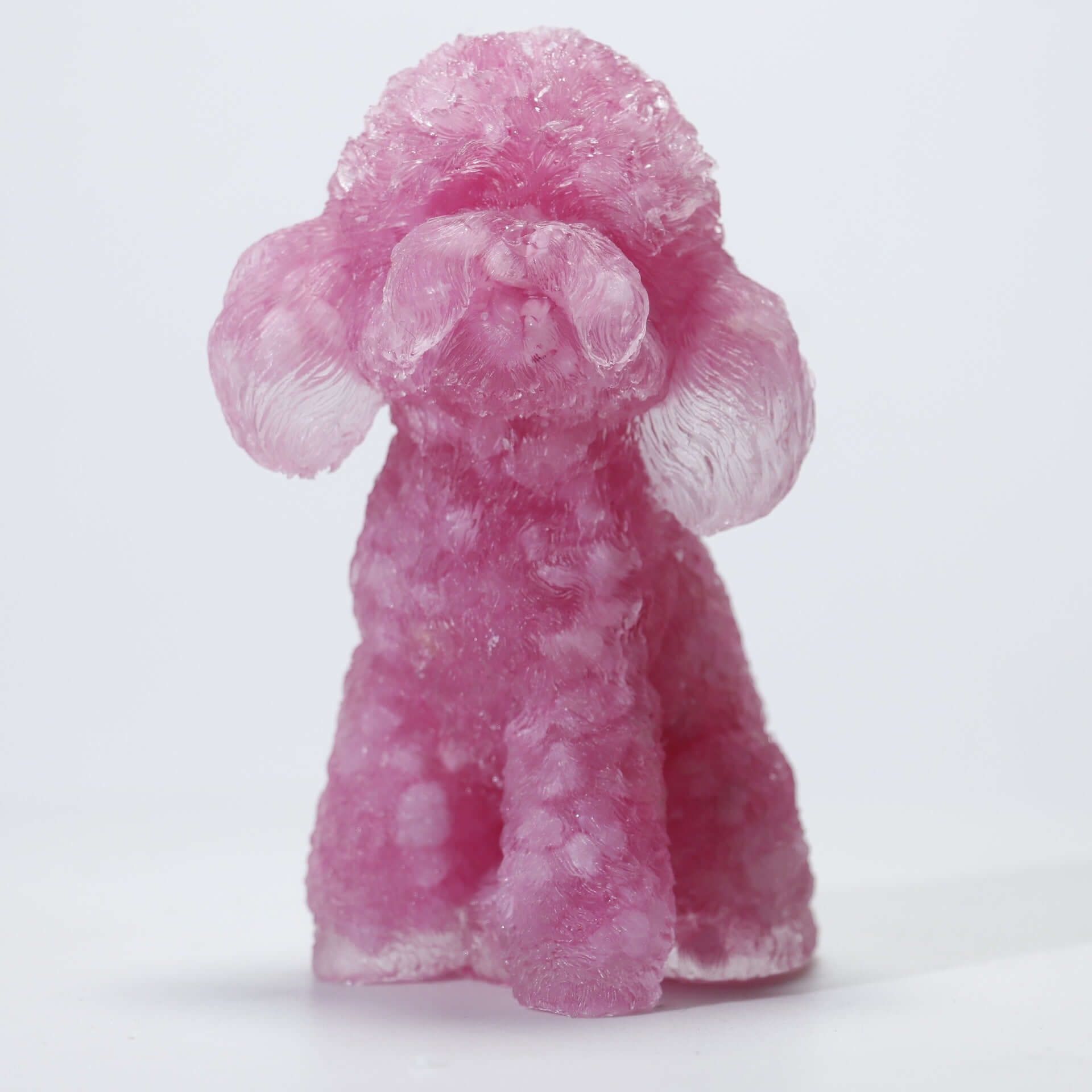 Handmade Epoxy Poodle Figurine - Cute Dog Resin Ornament for Home Decor, Gift & Collection (A2056) | Perfect for Living Room Display, Bookshelf Decor & Dog Lover Gifts