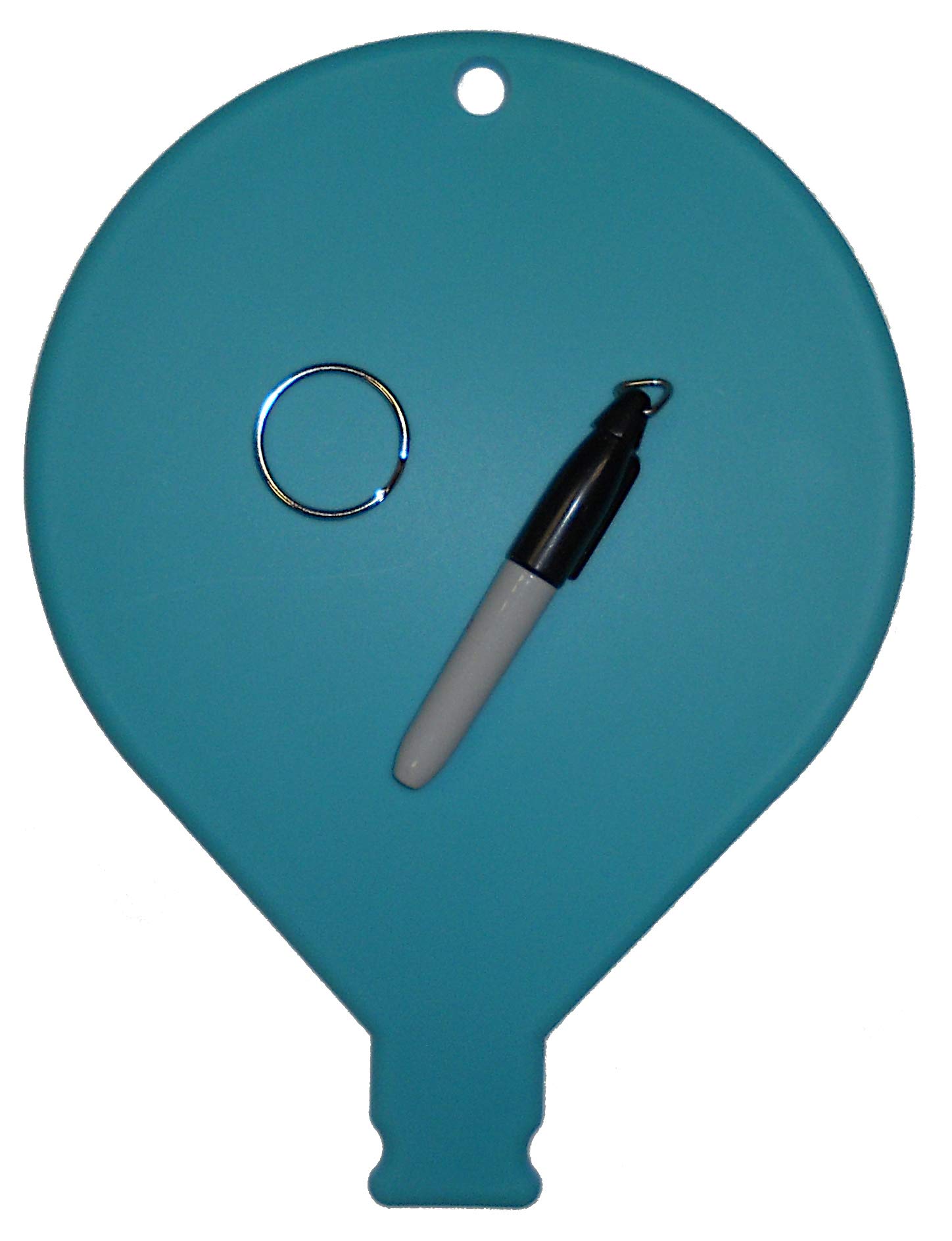 Large Teal Key Tag with Key Ring & Pen - Never Lose Keys for Home & Office